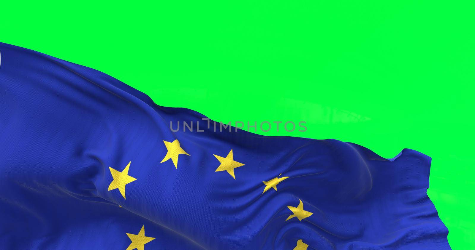 Detail of the flag of The European Union waving in the wind by rarrarorro