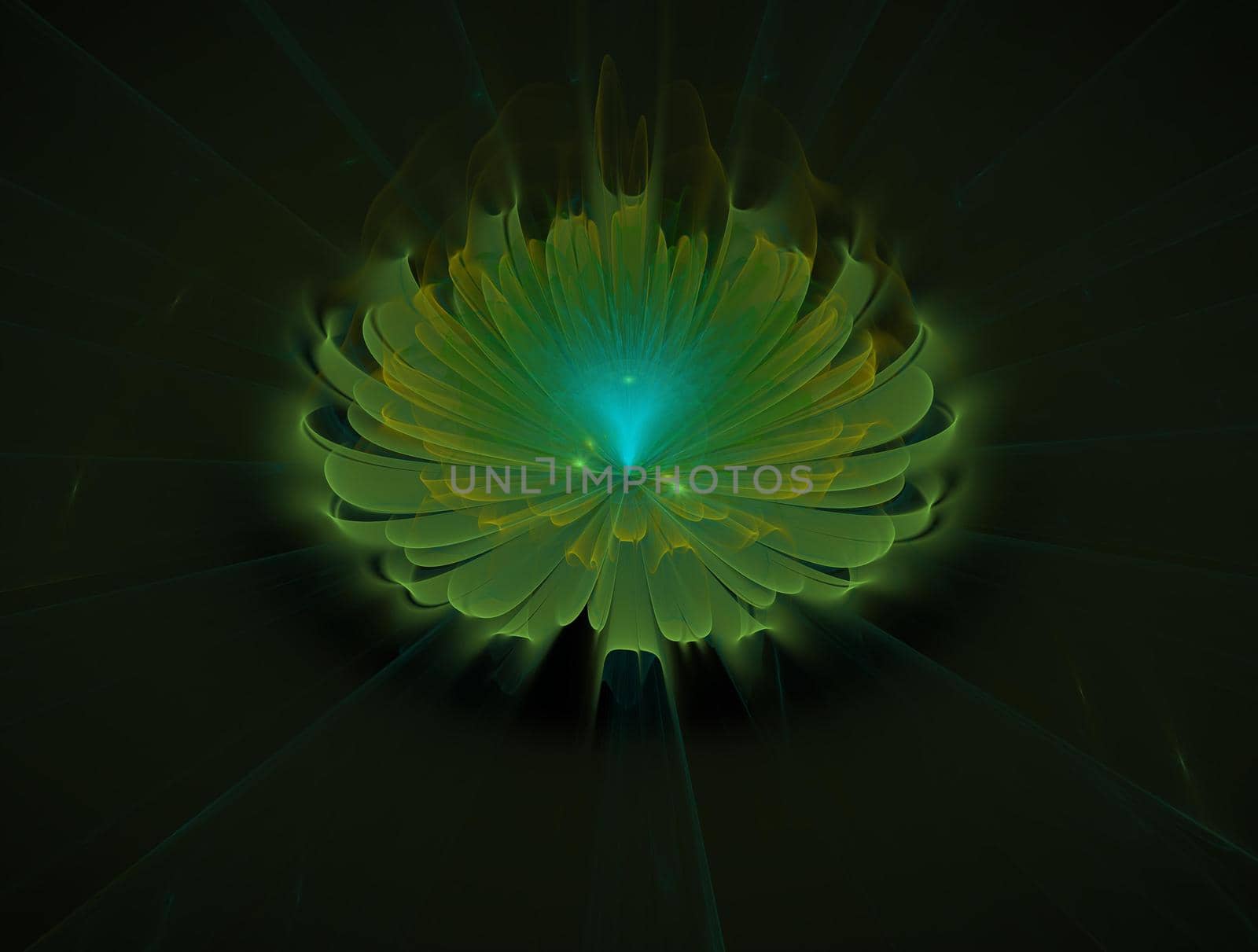 Imaginatory lush fractal texture image abstract background