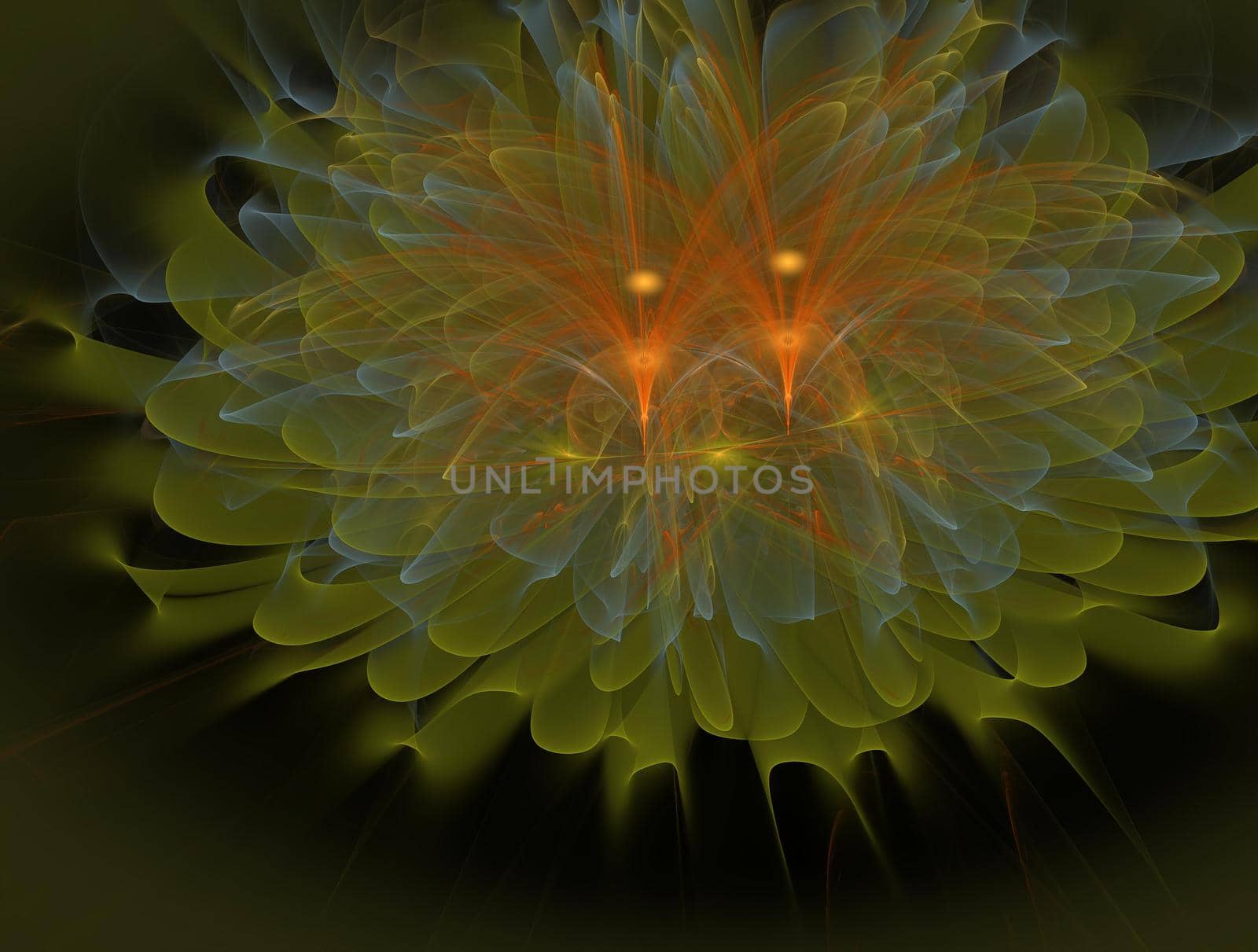 Imaginatory lush fractal texture image abstract background
