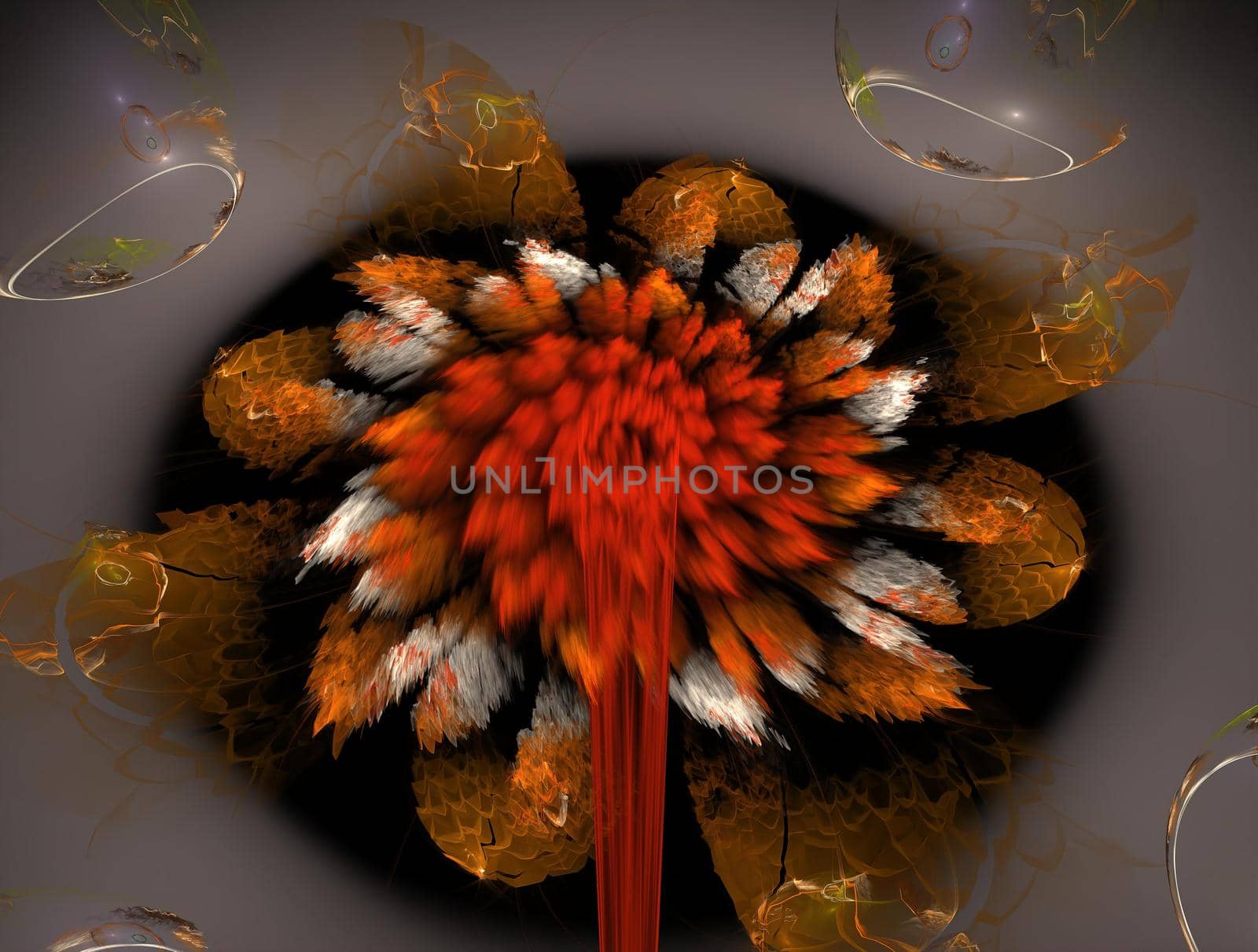Imaginatory lush fractal texture image abstract background