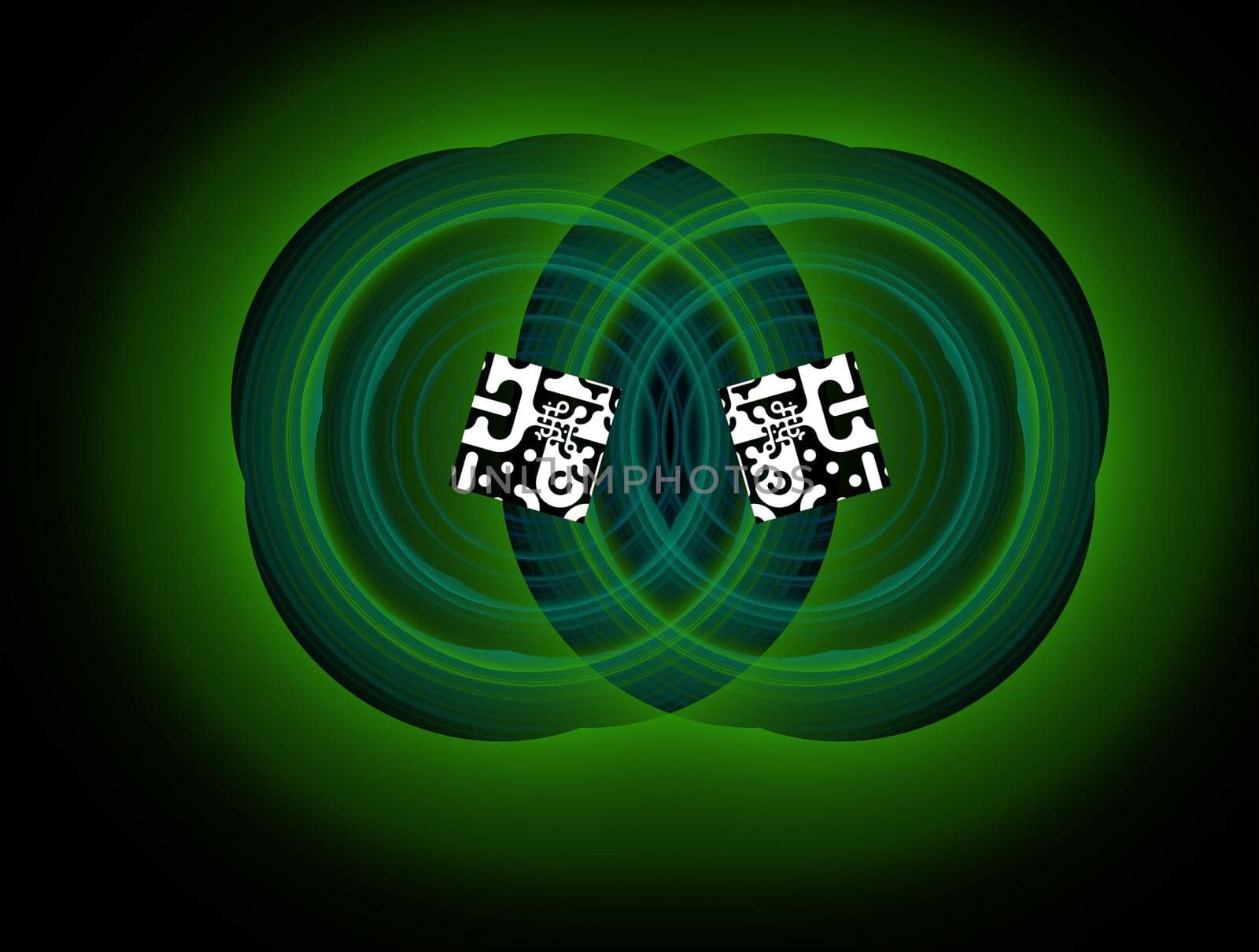 Imaginatory lush fractal texture image abstract background