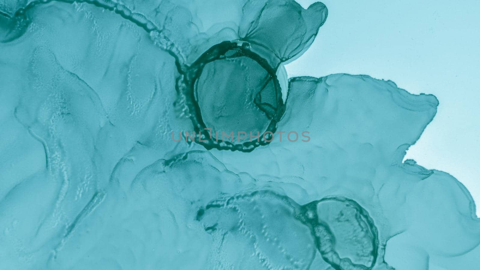 Pastel Fluid Water. Blue Cloud Fashion Abstraction. Contemporary Paint Background. Alcohol Inks Texture. Watercolor Paint Wallpaper. Teal Pastel Flow Design. Blue Ocean Creative Abstraction.