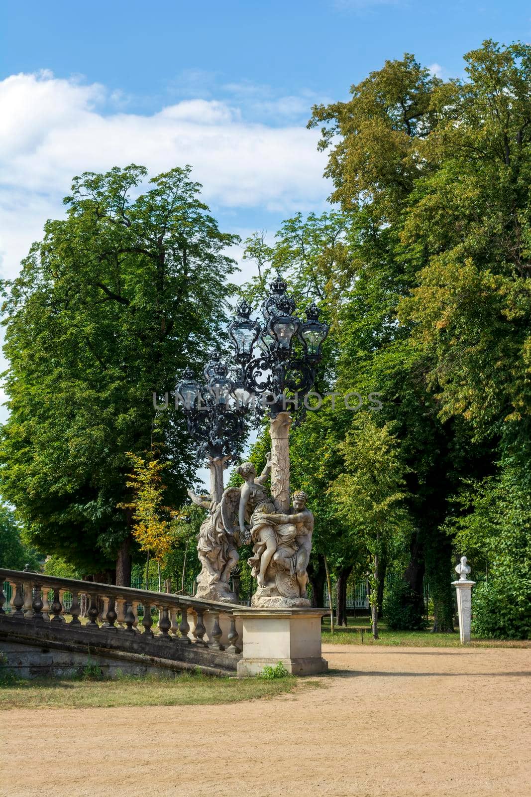 Sculptures at New Palace in Sanssouci Park, Potsdam, Germany by ankarb