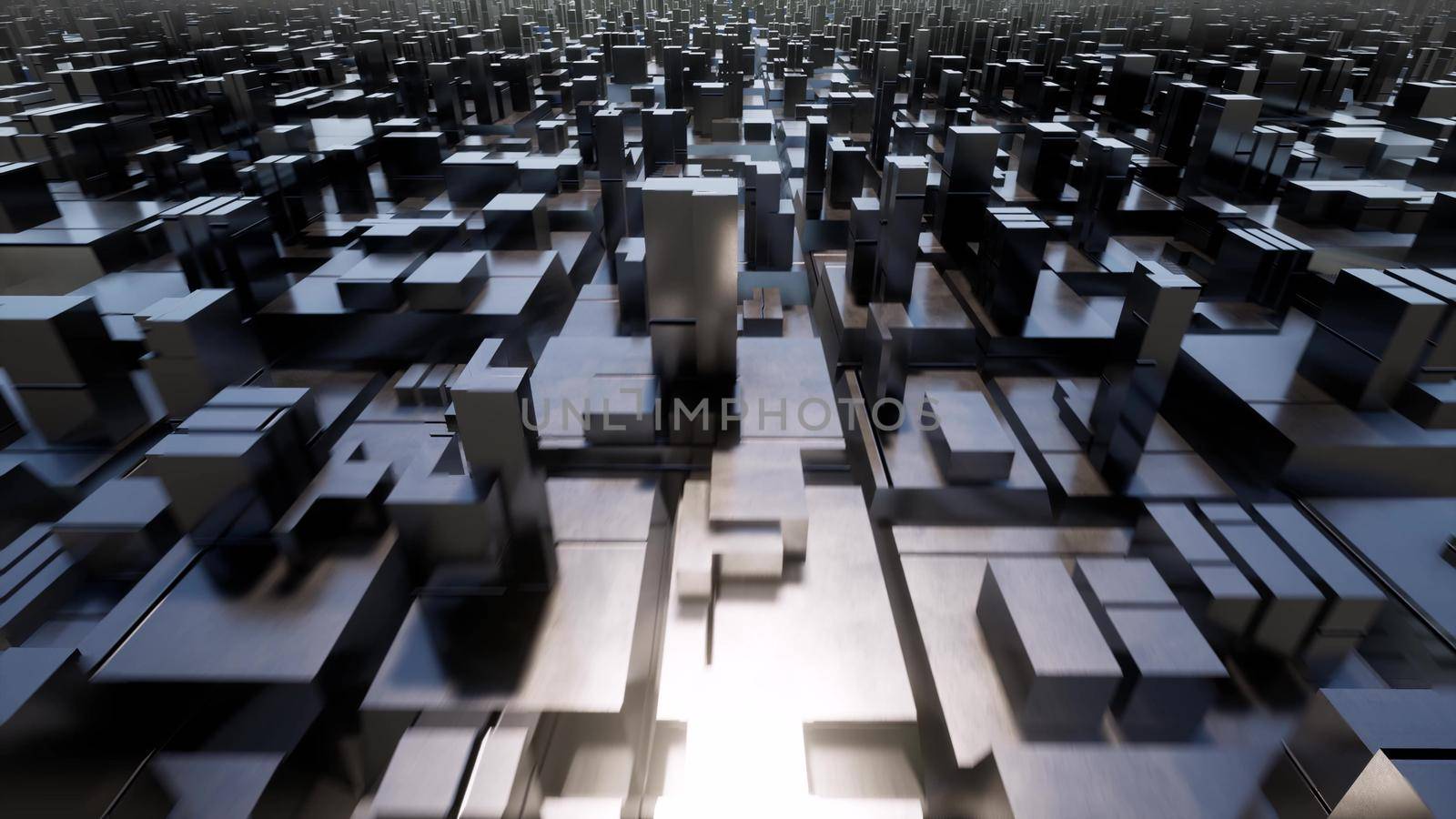Metal cubes steel square blacks 3d style 3d render