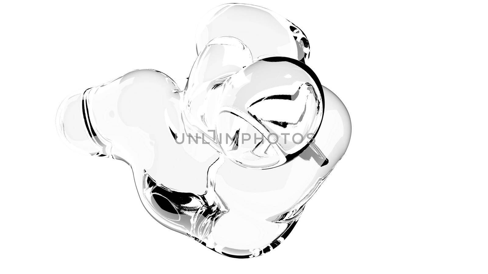 Transparent Cosmetic Sample Medical science Water bubbles Skin care 3d render by Zozulinskyi