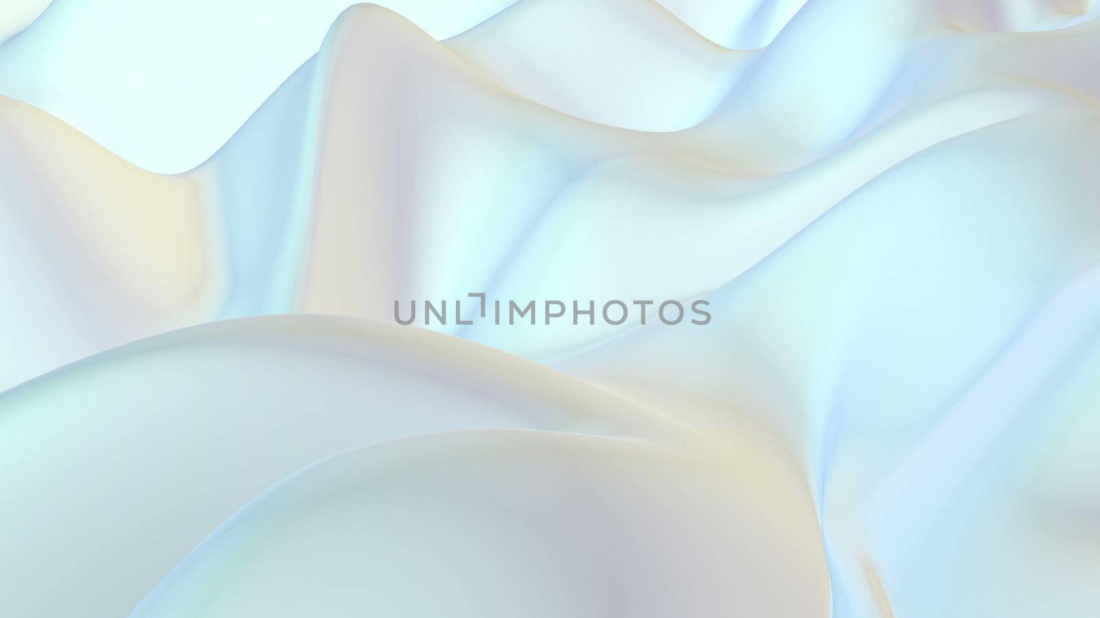 Trendy pastel color wave Space surface. Liquid holographic background 3d render