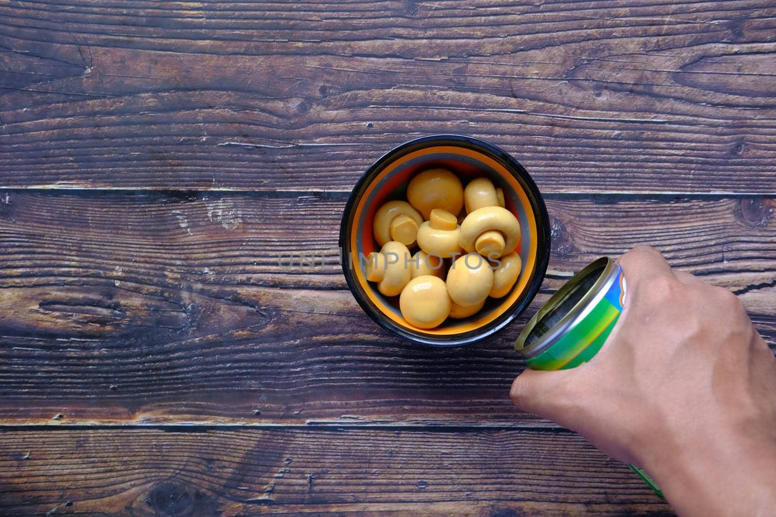 canned Lychee in bowl on table by towfiq007