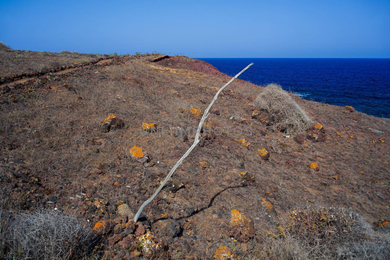 View of the Linosa sea, Sicily. Italy