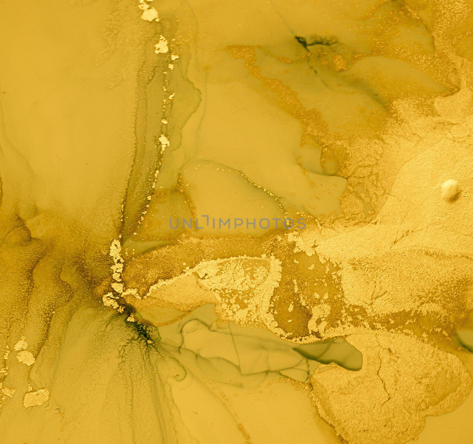 Gold Fluid Art. Liquid Marble Illustration. Alcohol Ink Texture. Abstract Painting. Fluid Art. Creative Flow Background. Yellow Ethereal Splash. Luxury Acrylic Oil Wallpaper. Abstract Fluid Art.