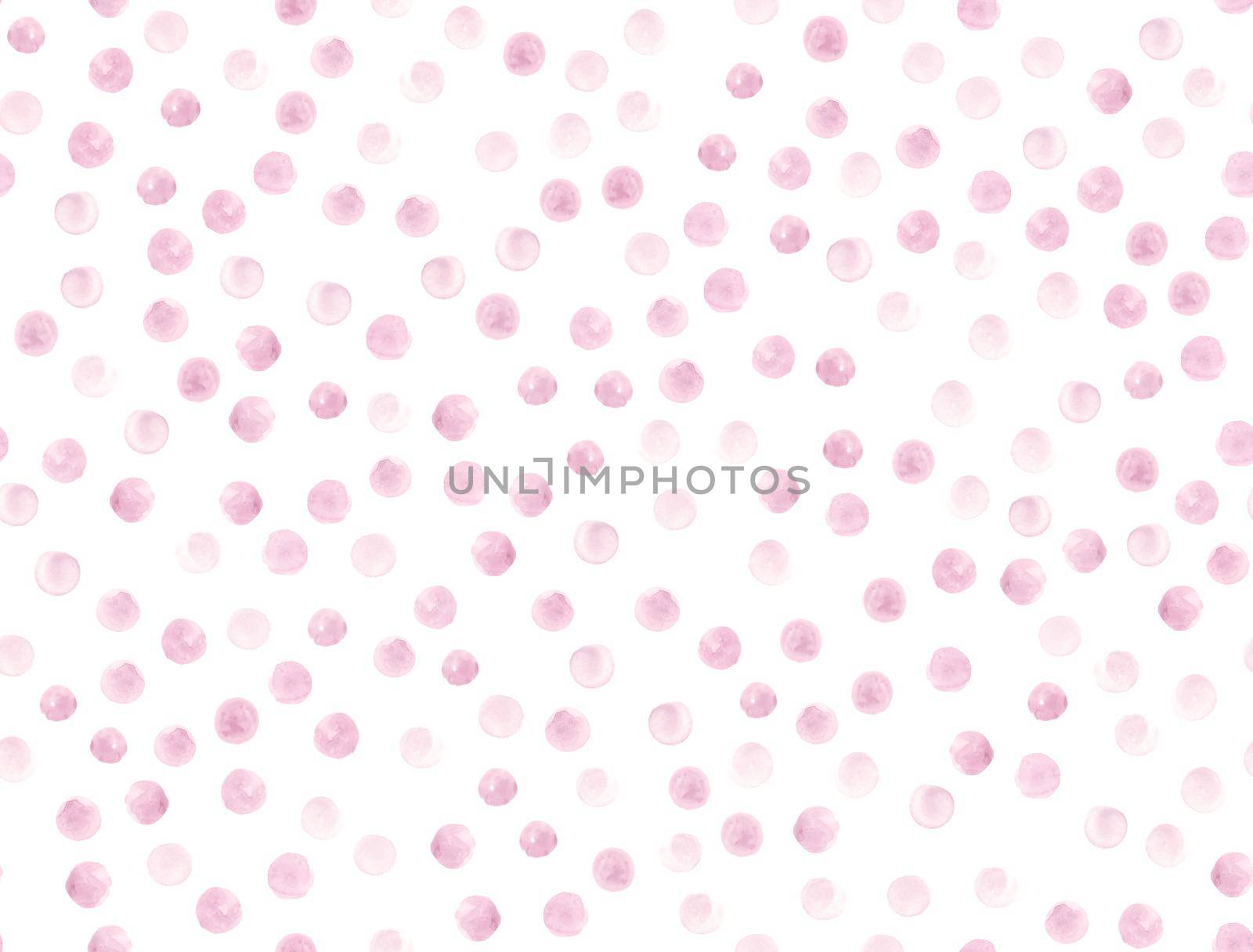 Seamless Rose Watercolor Circles. Grunge Abstract Dots Wallpaper. Vintage Hand Paint Print. Cute Pink Watercolor Circles. Rounds Texture. Pastel Spots Background. Rose Watercolor Circles.