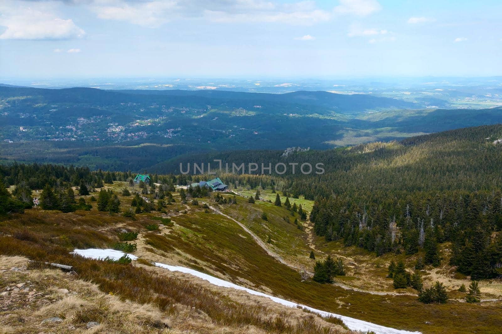 View from a height of a mountain forest valley. by kip02kas