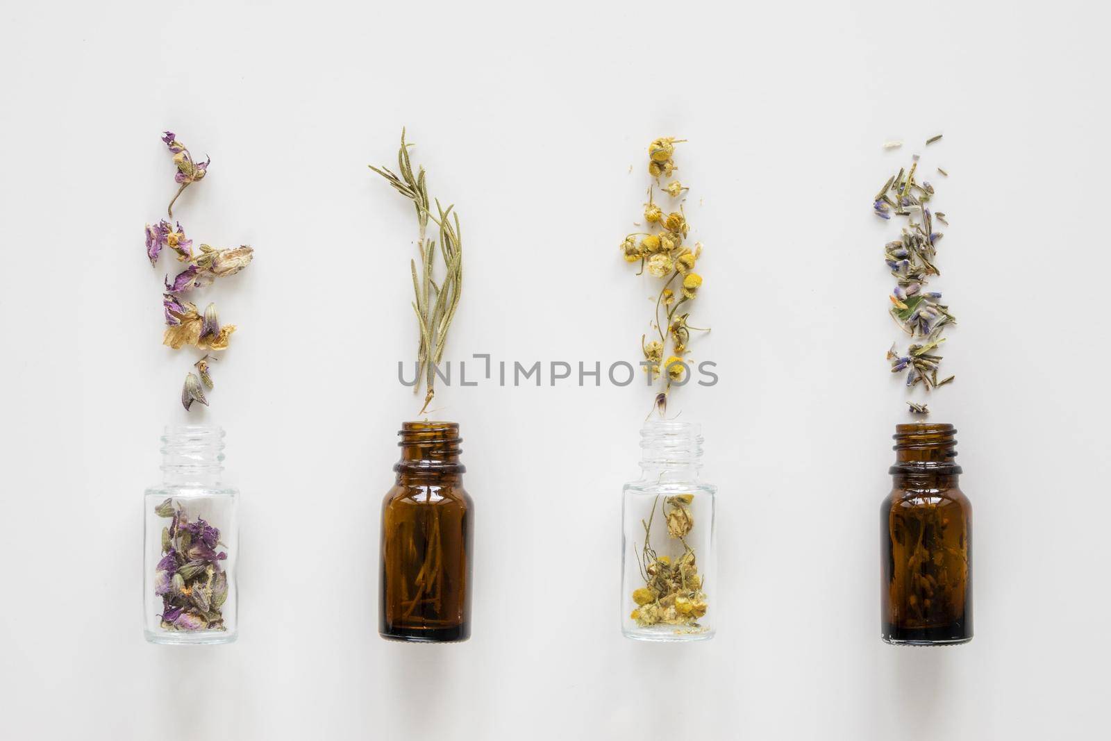 top view natural medicinal herbs bottles. Resolution and high quality beautiful photo