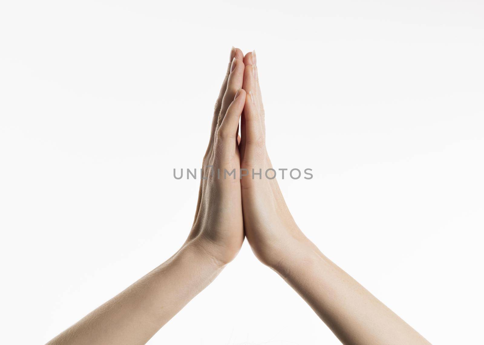 front view hands praying. High quality beautiful photo concept by Zahard