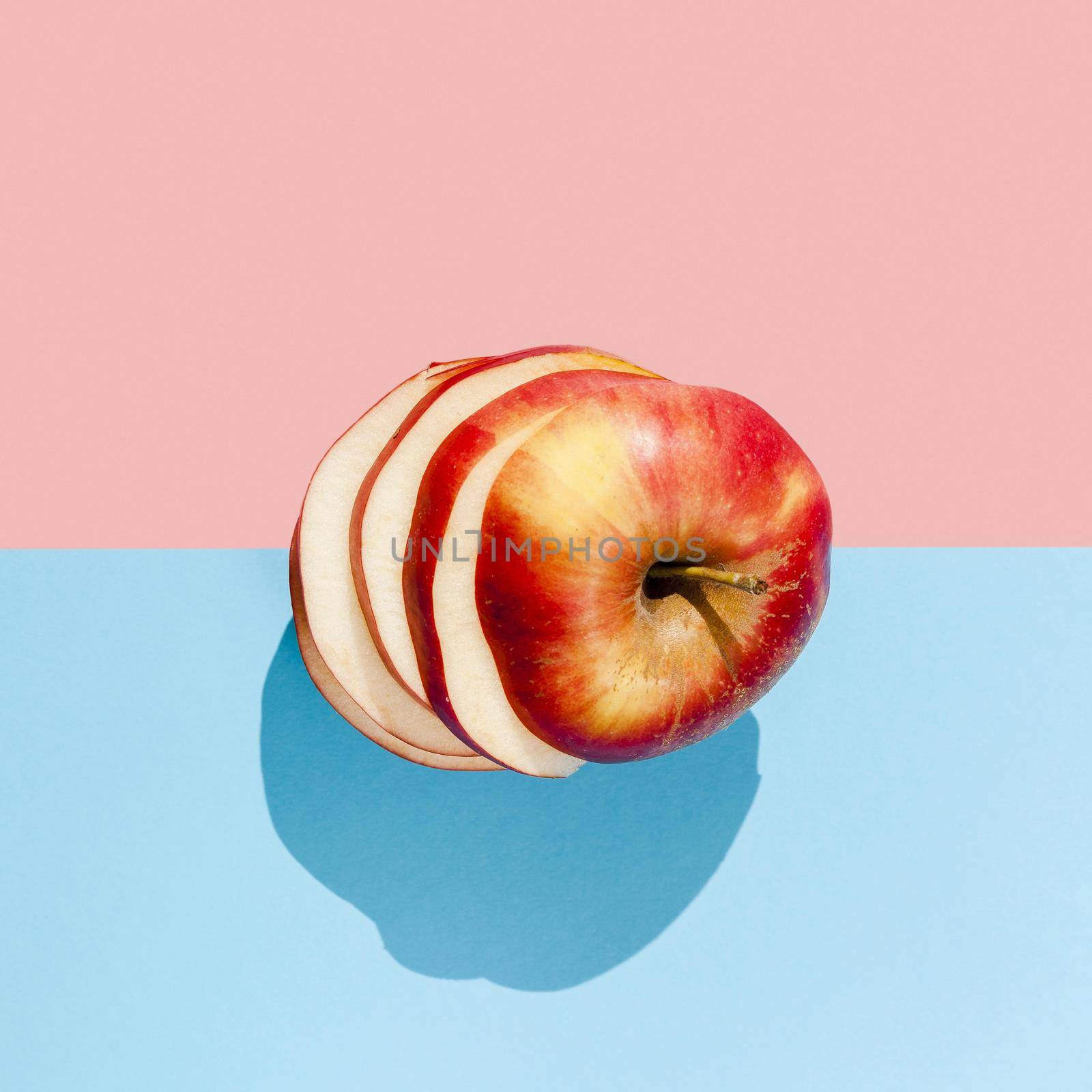 flat lay tasty red apple. High quality beautiful photo concept by Zahard