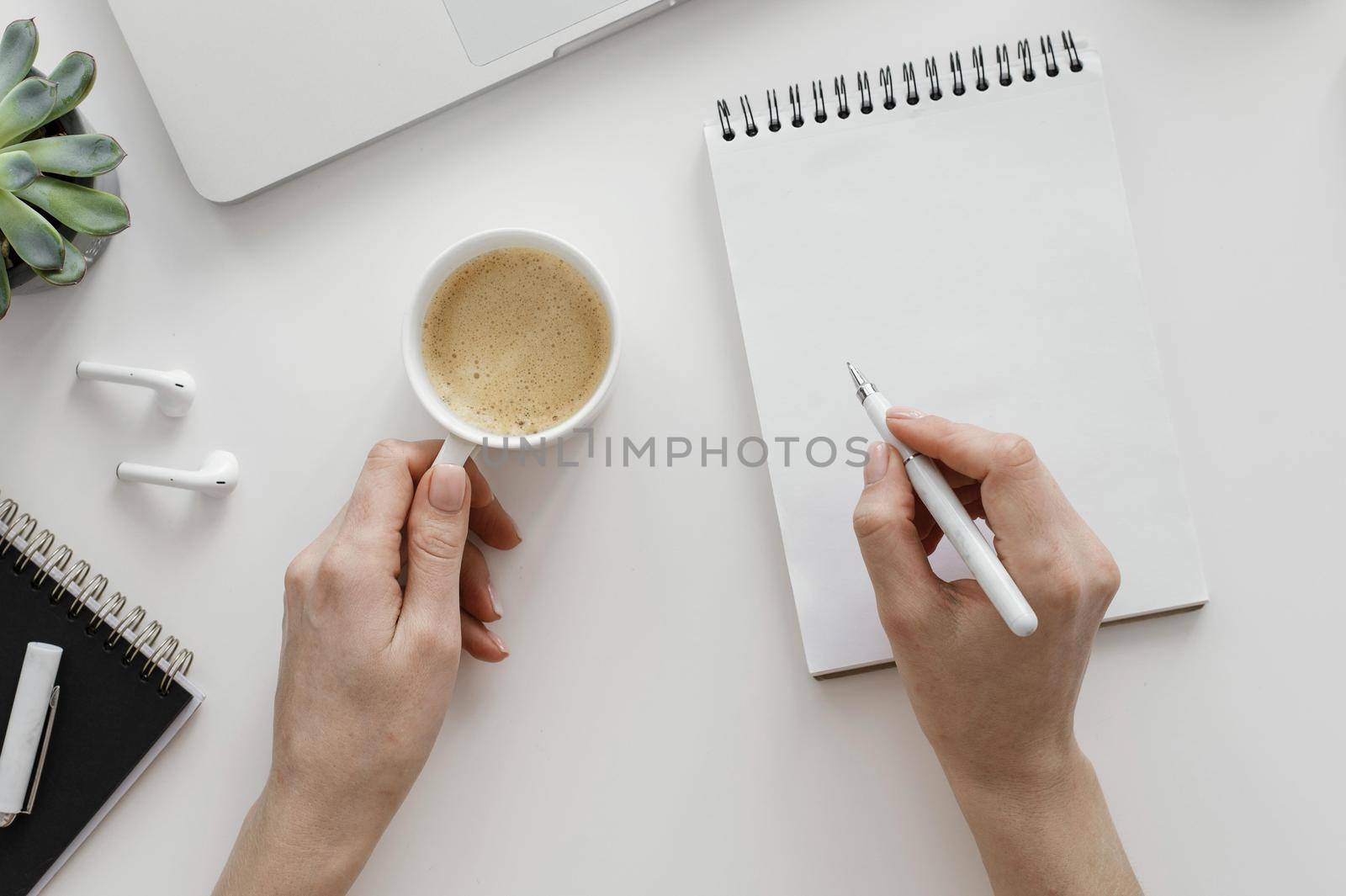 woman taking notes notepad. Resolution and high quality beautiful photo