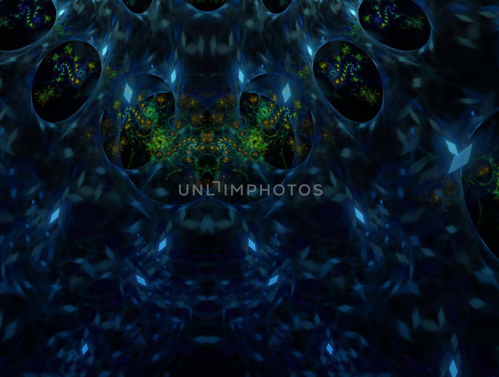 Imaginatory lush fractal texture image abstract background