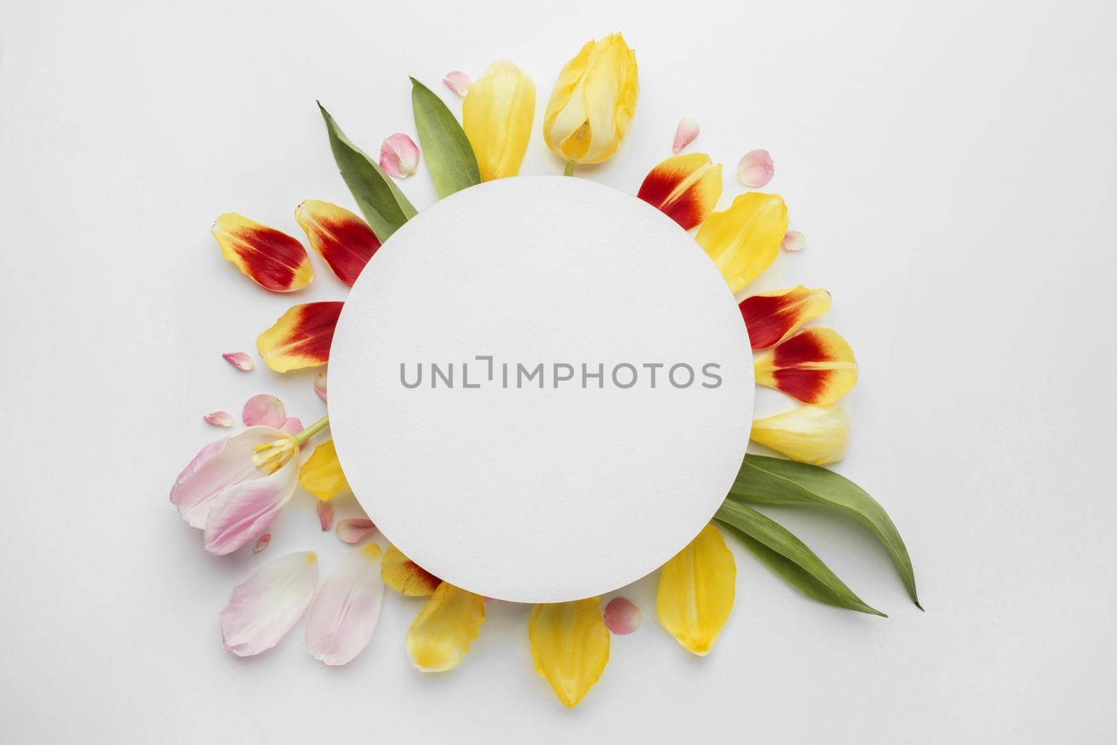 wreath made flower petals. High quality beautiful photo concept by Zahard