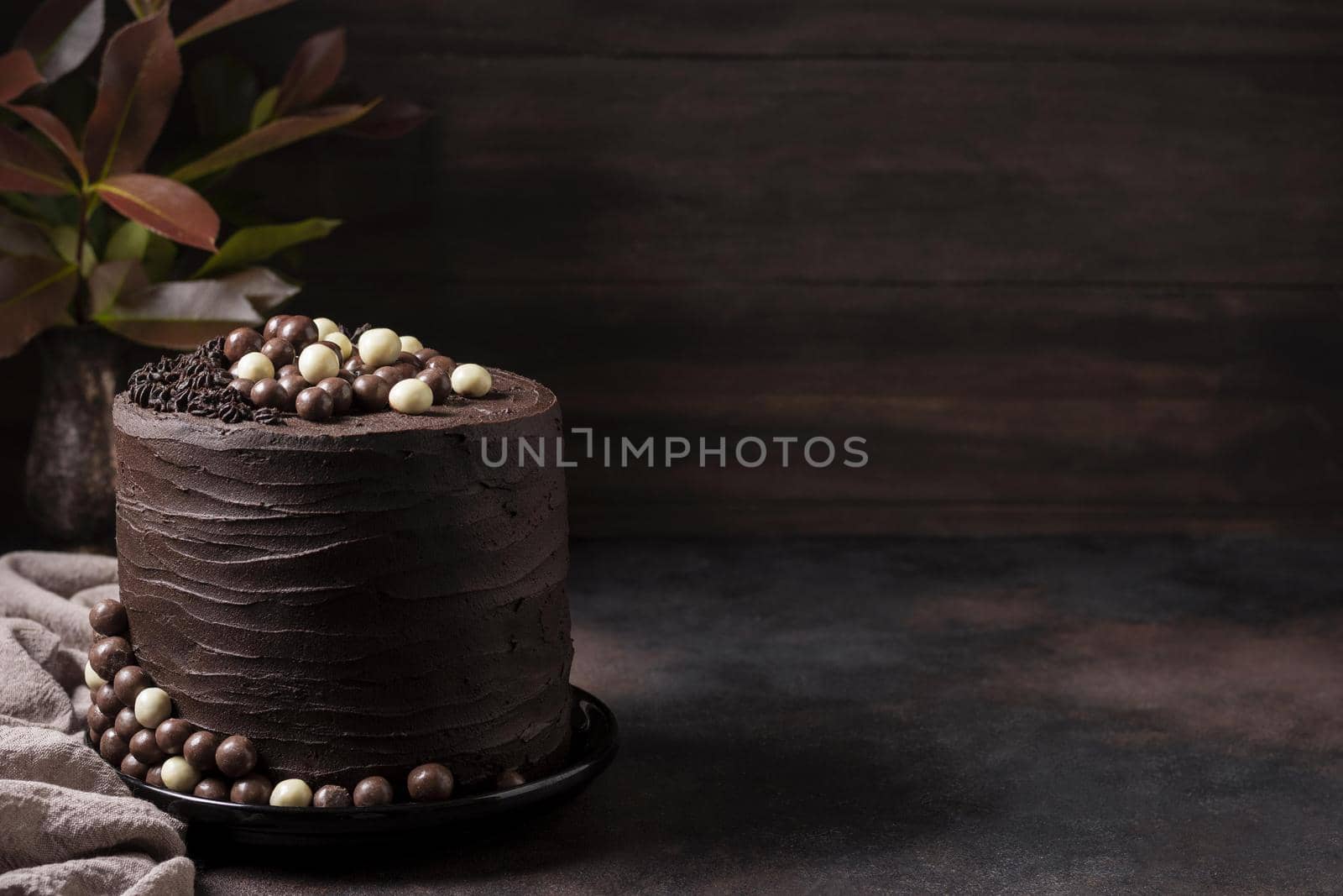 front view chocolate cake concept. High quality beautiful photo concept by Zahard