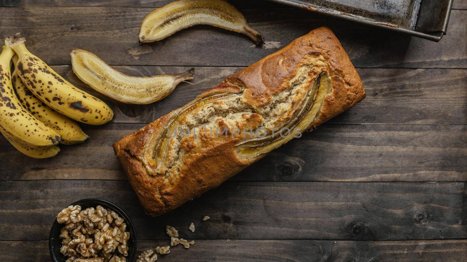 top view banana bun. High quality beautiful photo concept by Zahard