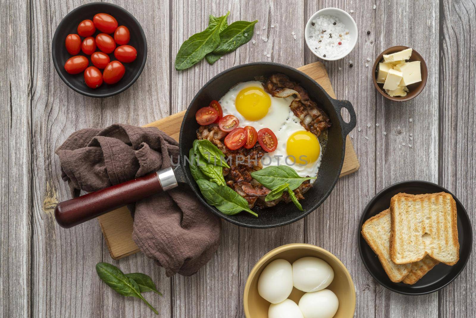 delicious breakfast meal arrangement. High quality beautiful photo concept by Zahard