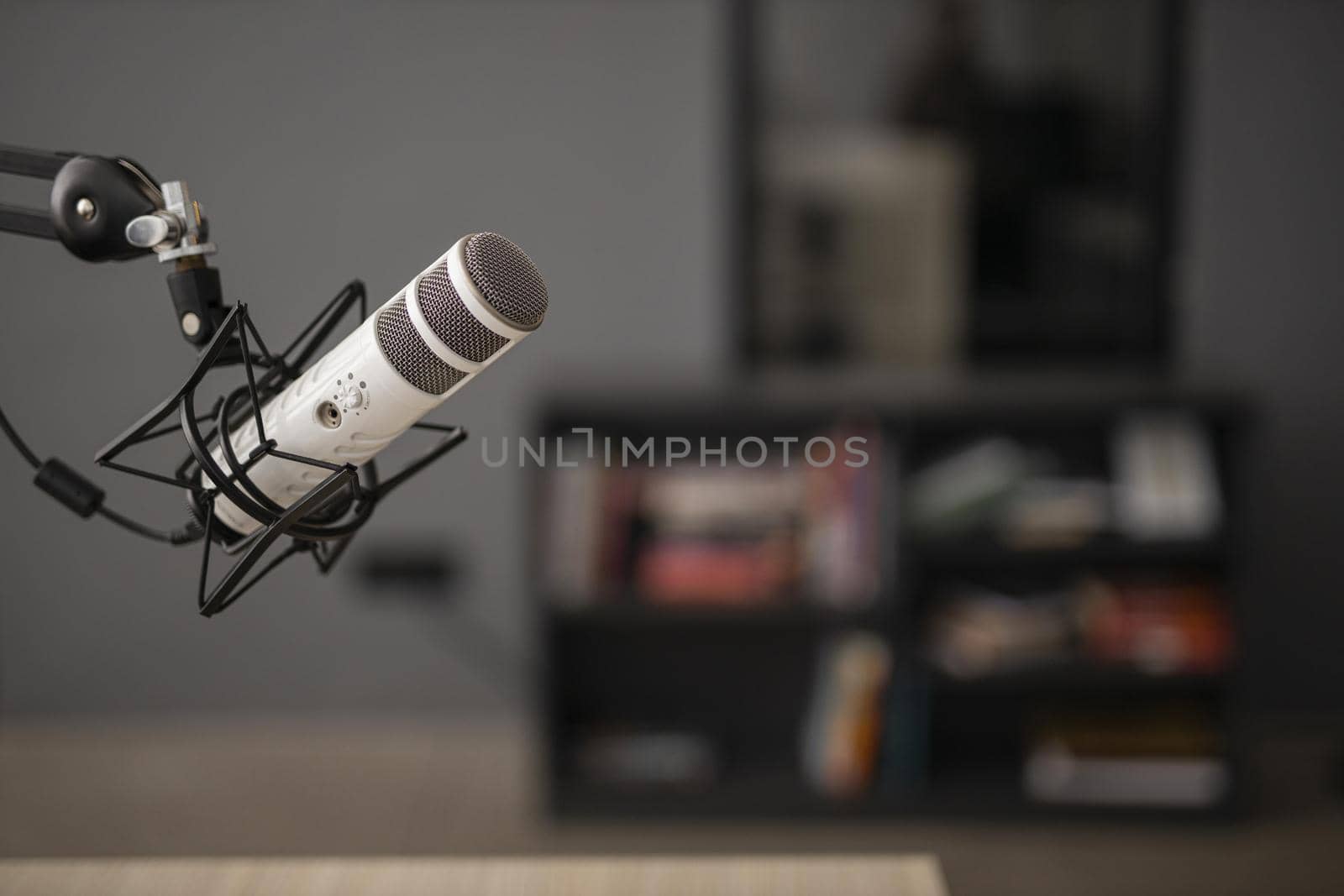 side view radio microphone with copy space. High quality beautiful photo concept by Zahard