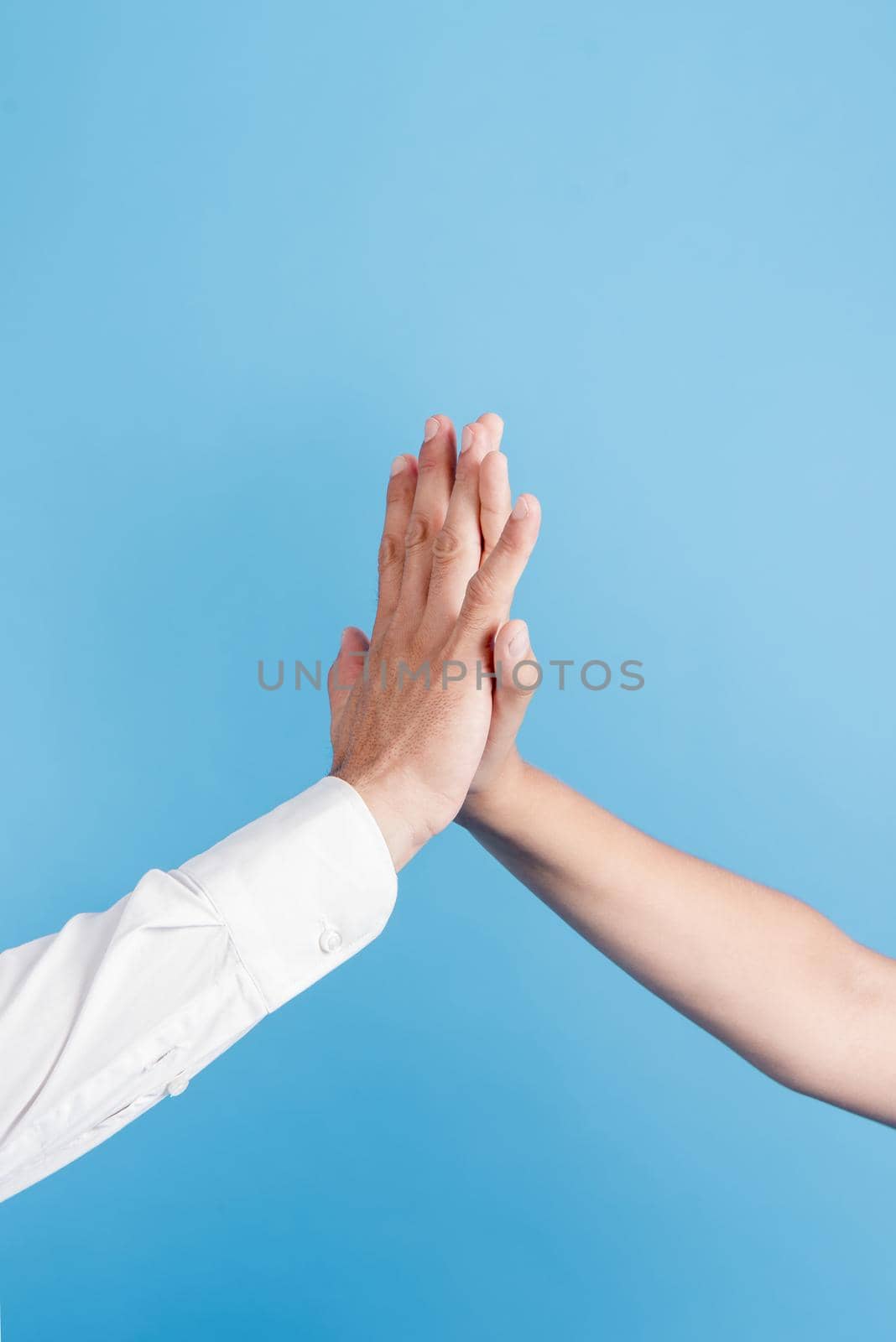 father daughter doing high five. Resolution and high quality beautiful photo