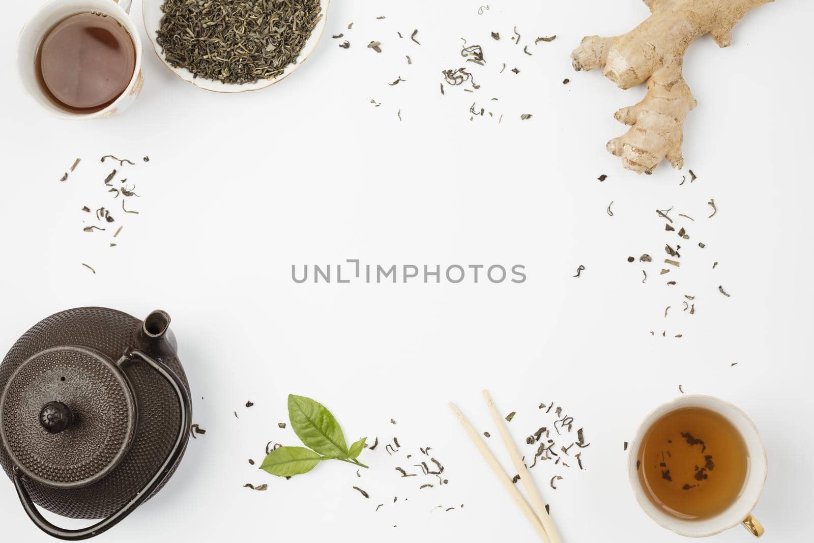 top view composition tea concept. Resolution and high quality beautiful photo