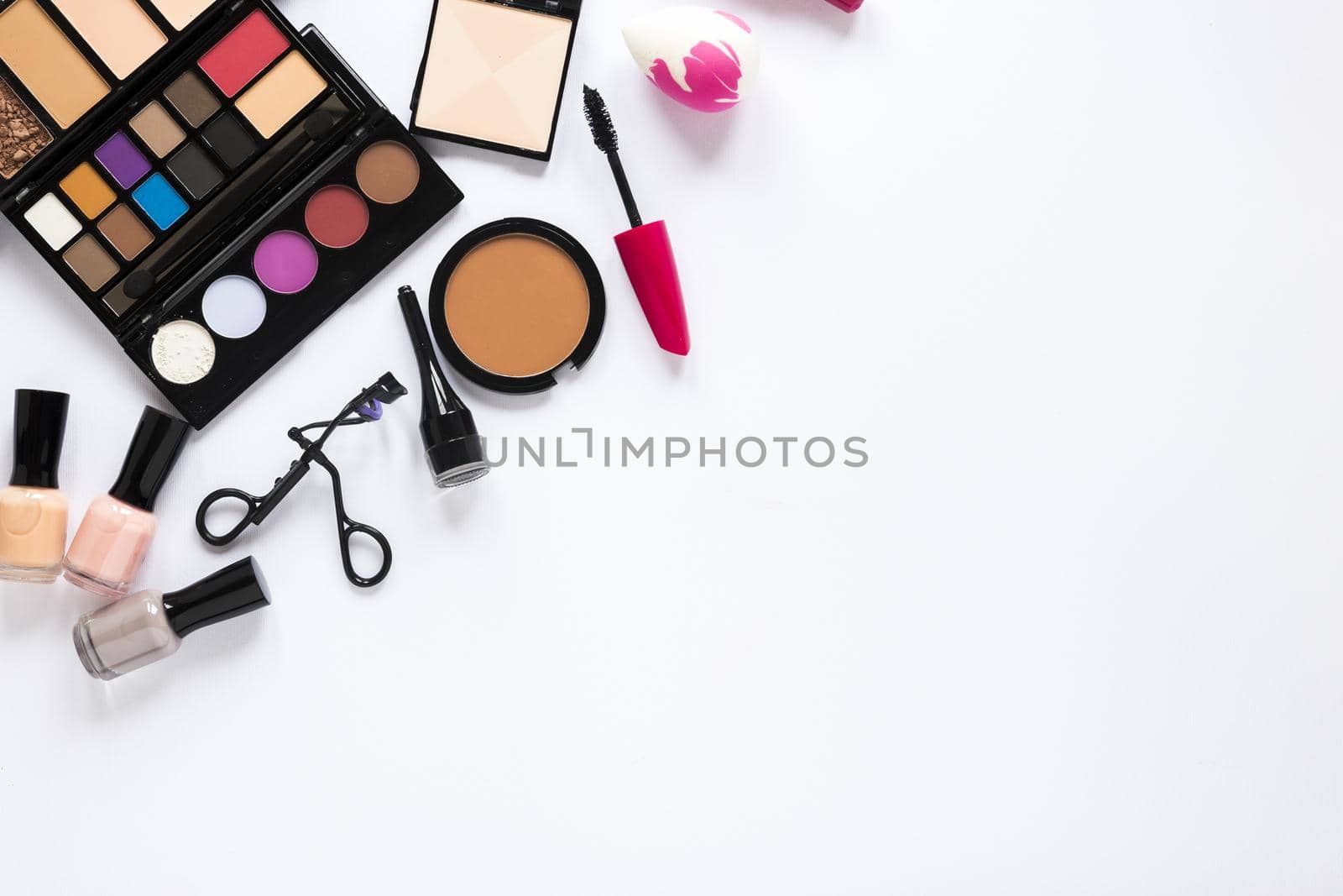 various cosmetics scattered table. Resolution and high quality beautiful photo