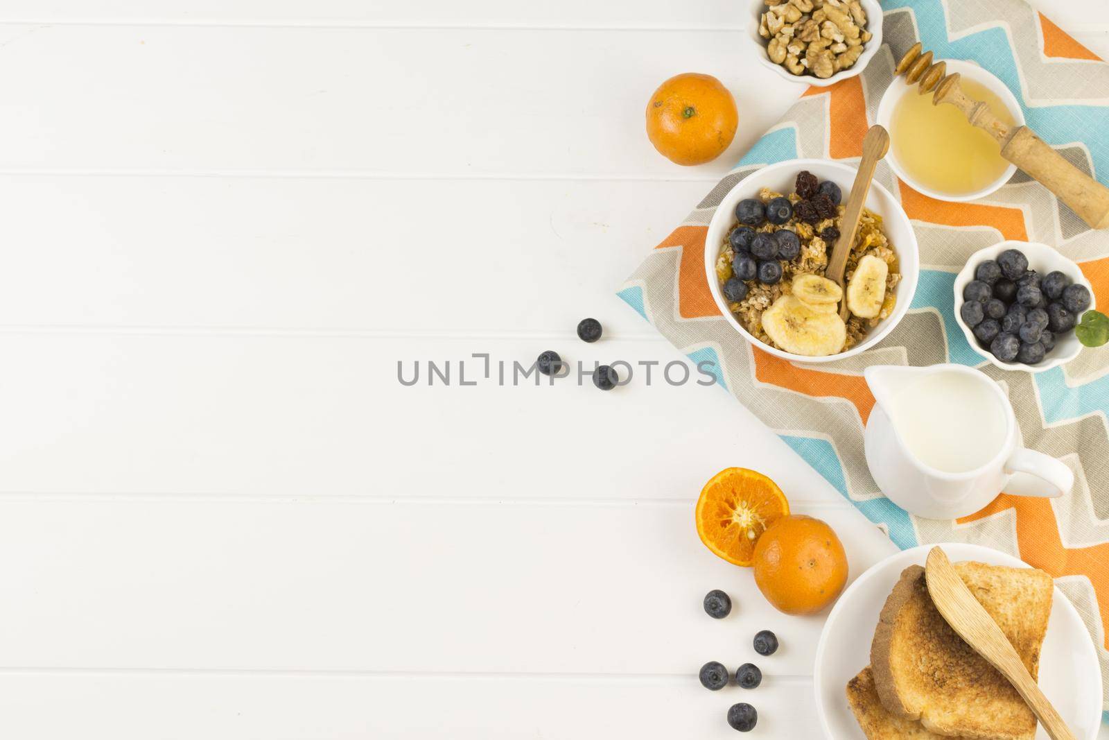 top view healthy breakfast. High quality beautiful photo concept by Zahard