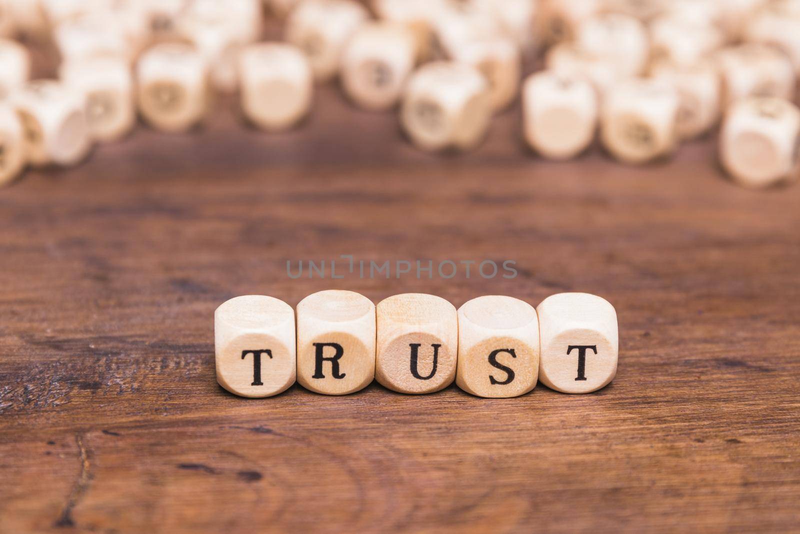 trust word made with wooden blocks. Resolution and high quality beautiful photo
