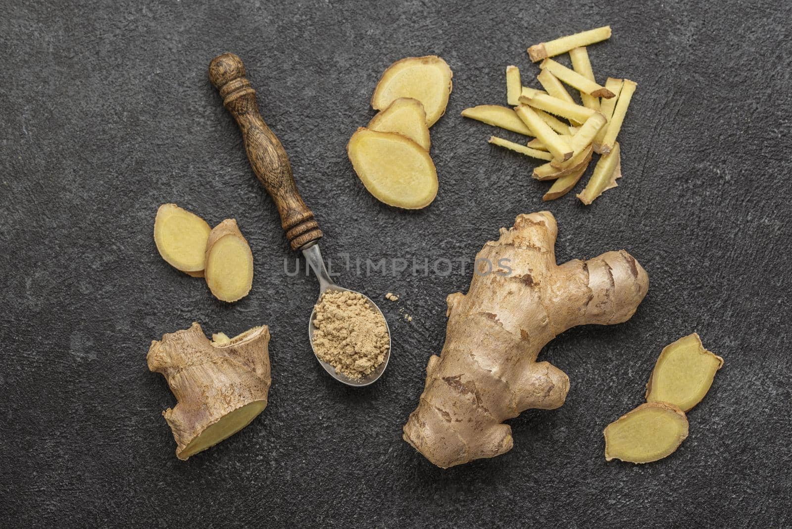 top view arrangement ginger table. High quality beautiful photo concept by Zahard