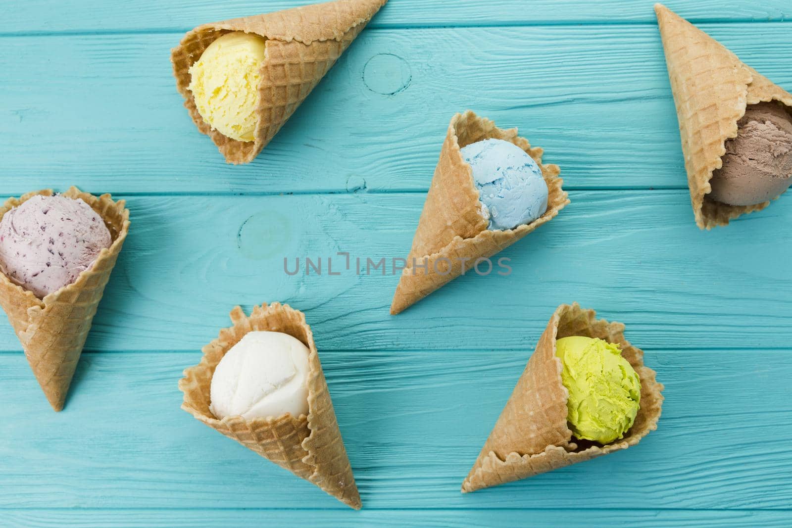 delicious exotic ice cream cornets. Resolution and high quality beautiful photo