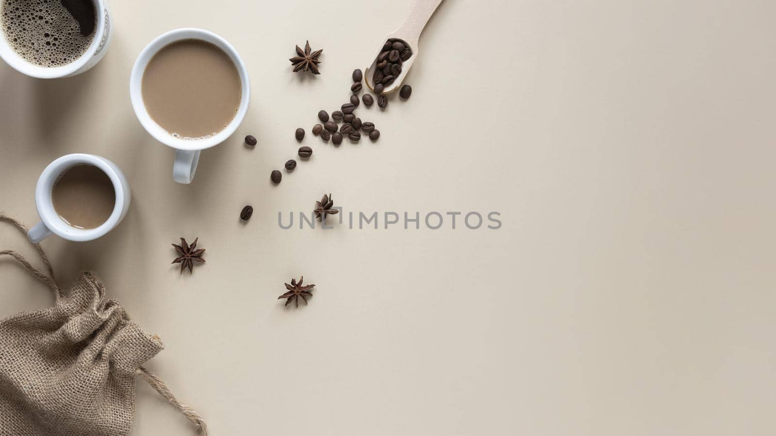 top view cups coffee table2. High quality beautiful photo concept by Zahard