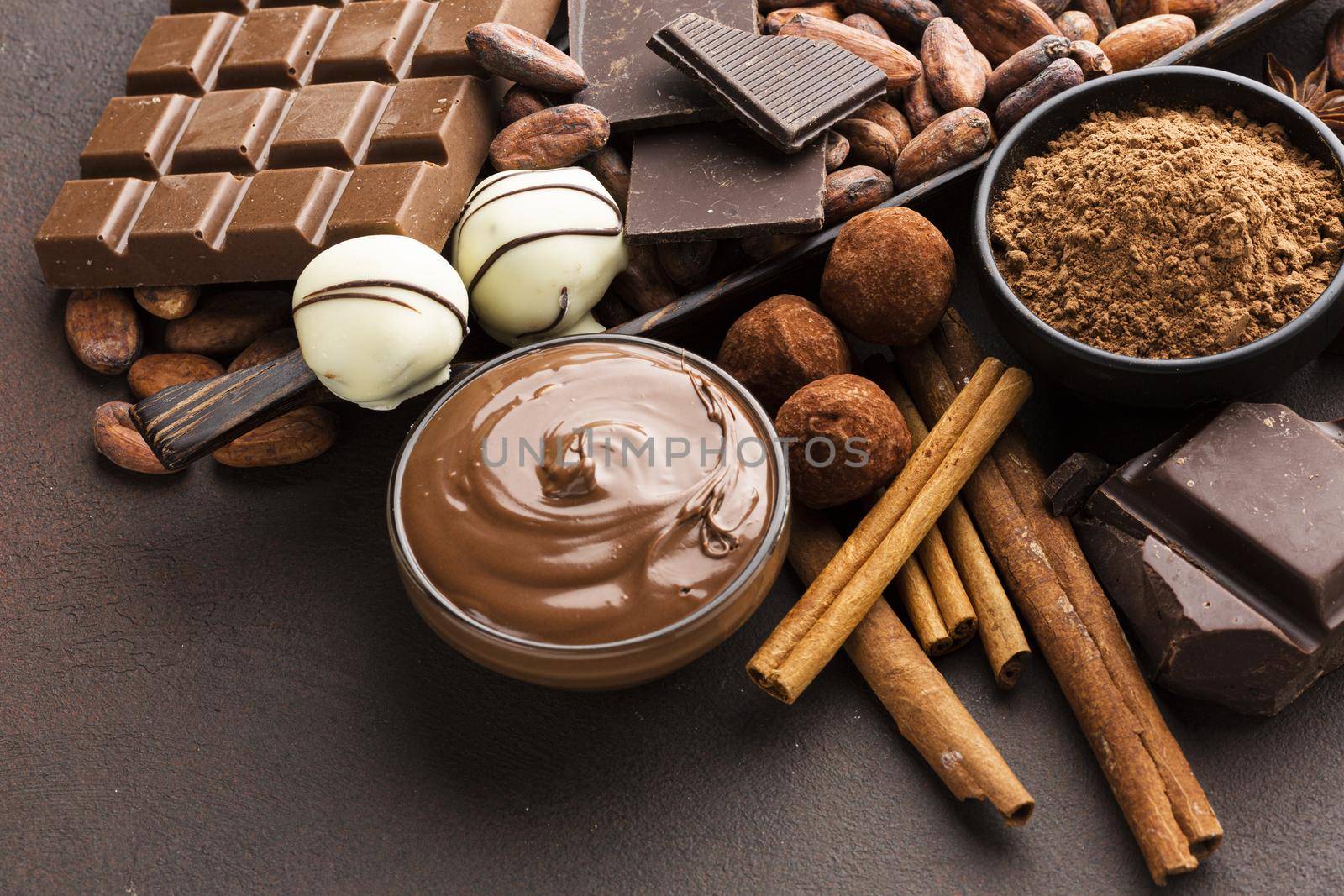 delicious chocolate spread close up. Resolution and high quality beautiful photo