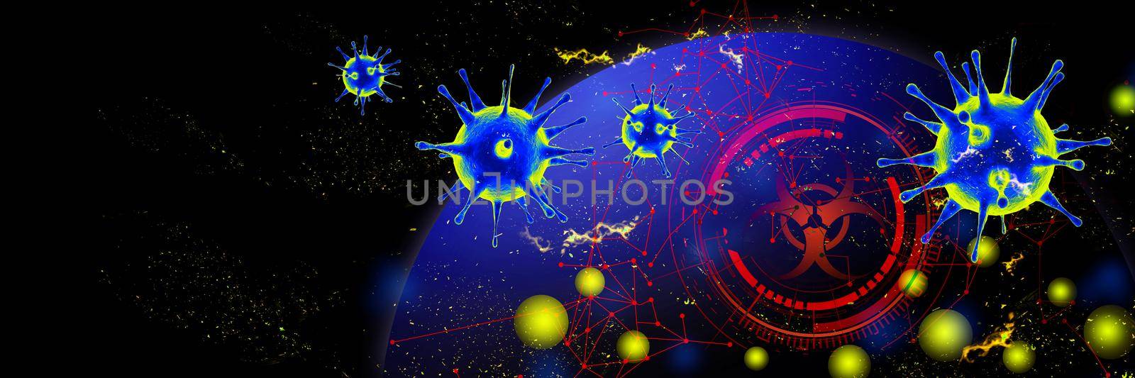World economy and corona virus concept. The impact of coronavirus on the world. 3d illustration