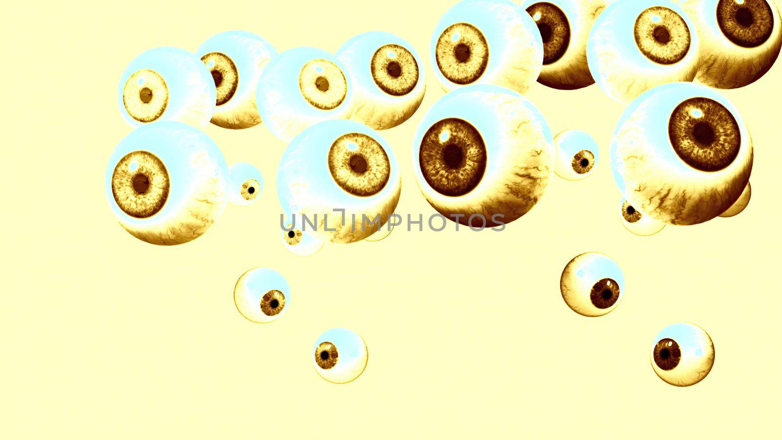 3d illustration - Eyes Ball on abstract backround by vitanovski