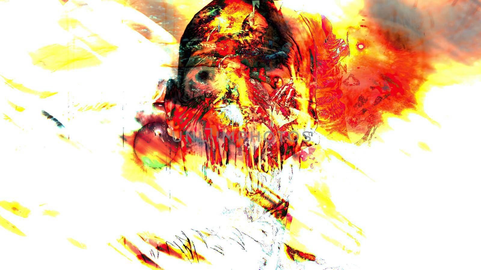 3d illustration - Horror Zombie With Effects, 