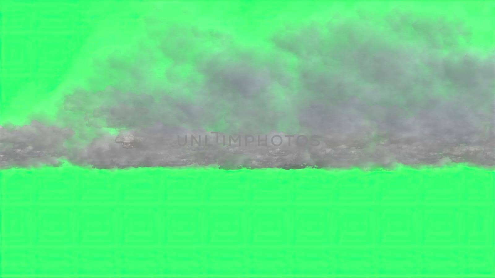 3d illustration - Clouds effect on green screen