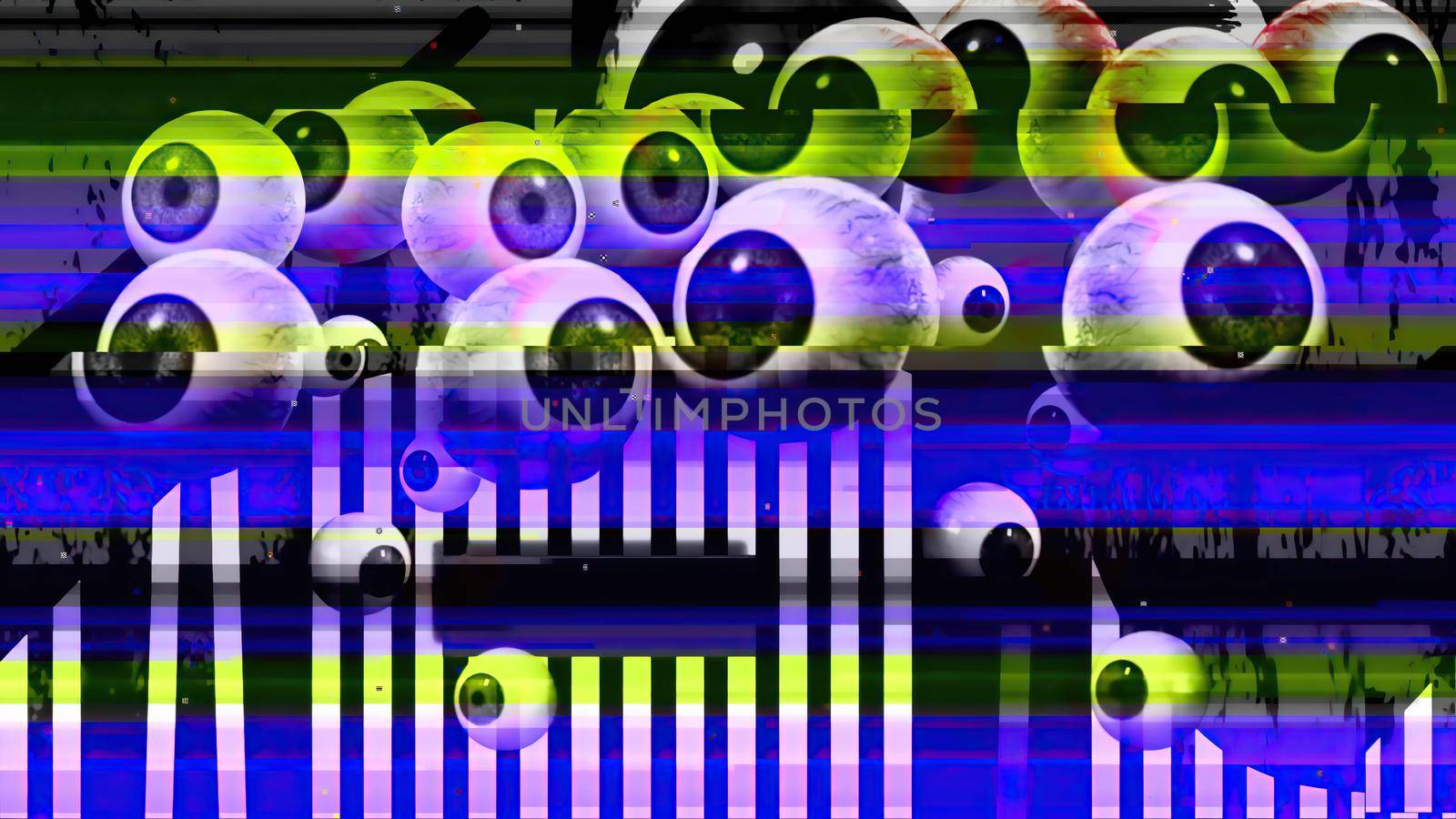 3d illustration - Digital Tv Bad Signal Transmission 