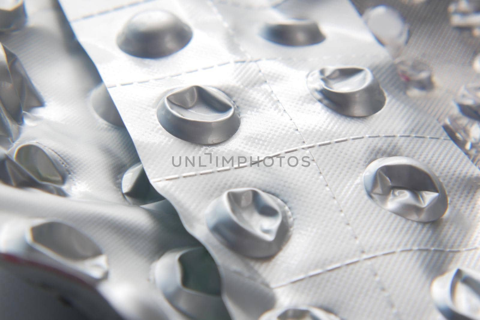 Close up of empty pills of blister pack on table by towfiq007