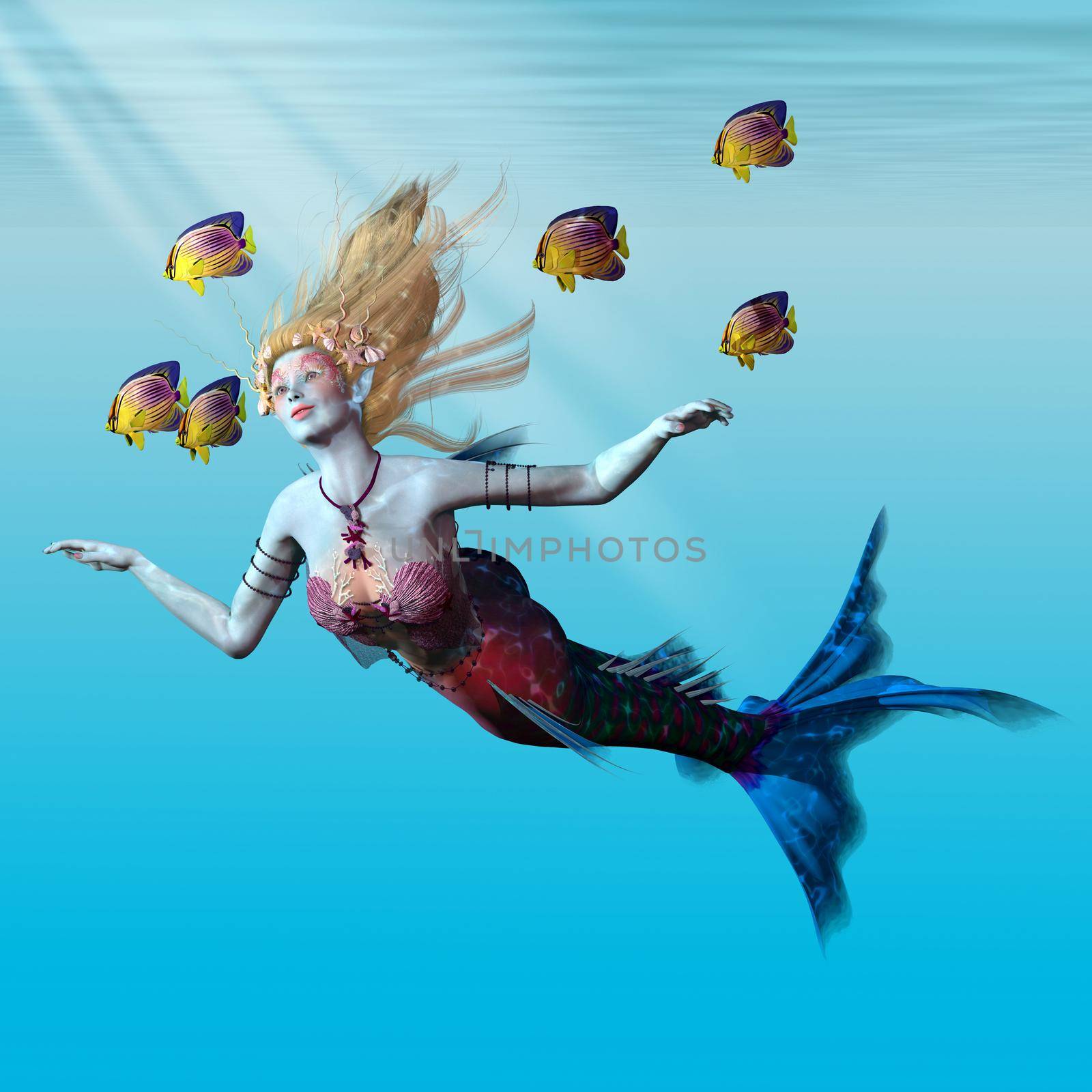 Mermaid Coral Vision by Catmando