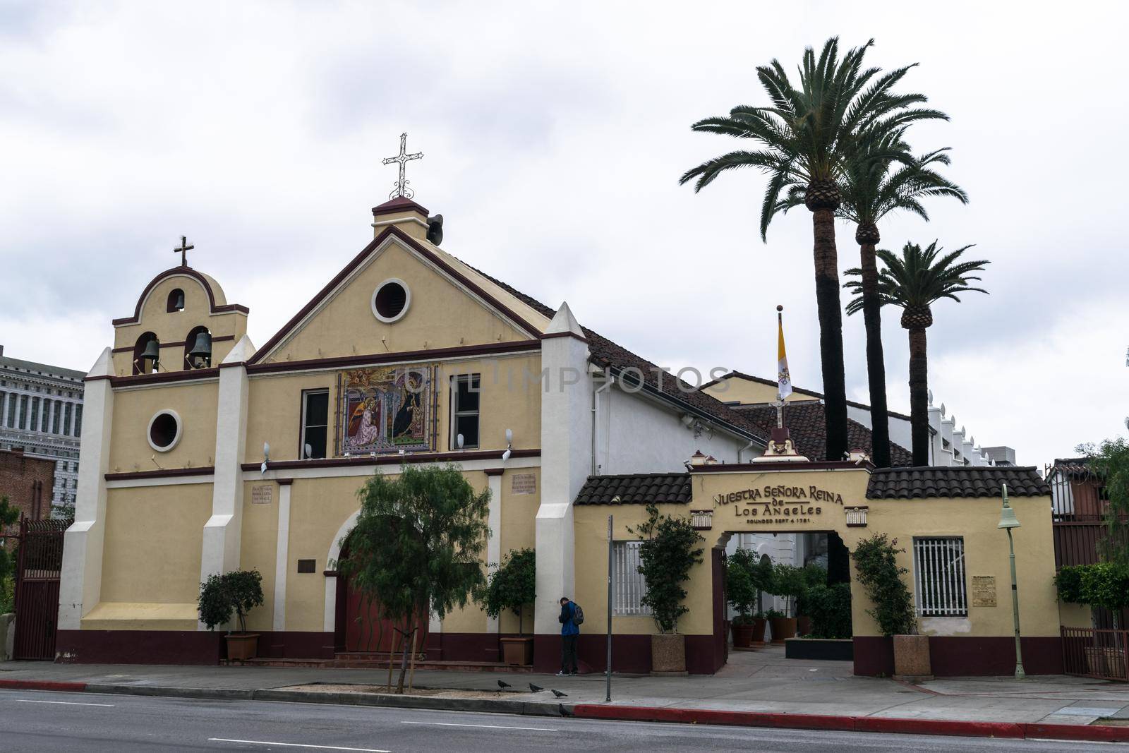 LOS ANGELES, USA - FEBRUARY 18, 2017: Nuestra Senora Reina de Los Angeles in Olvera Street,Los Angeles.
