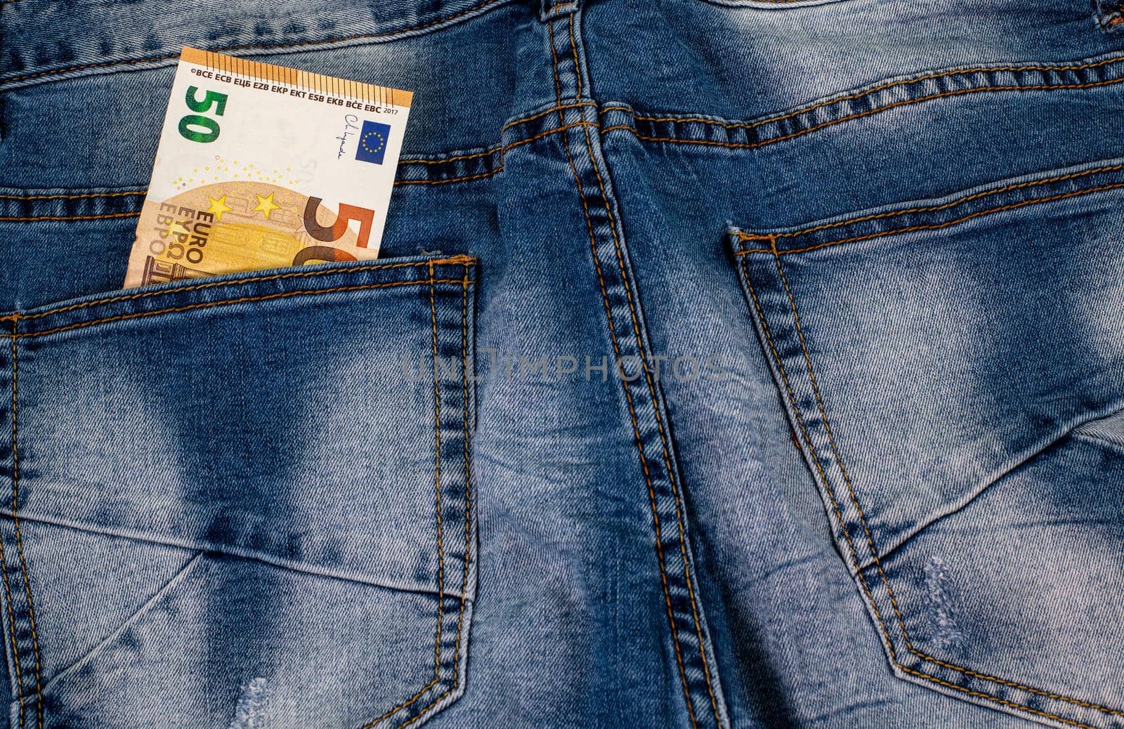 50 euros that come out of the jeans pocket by carfedeph