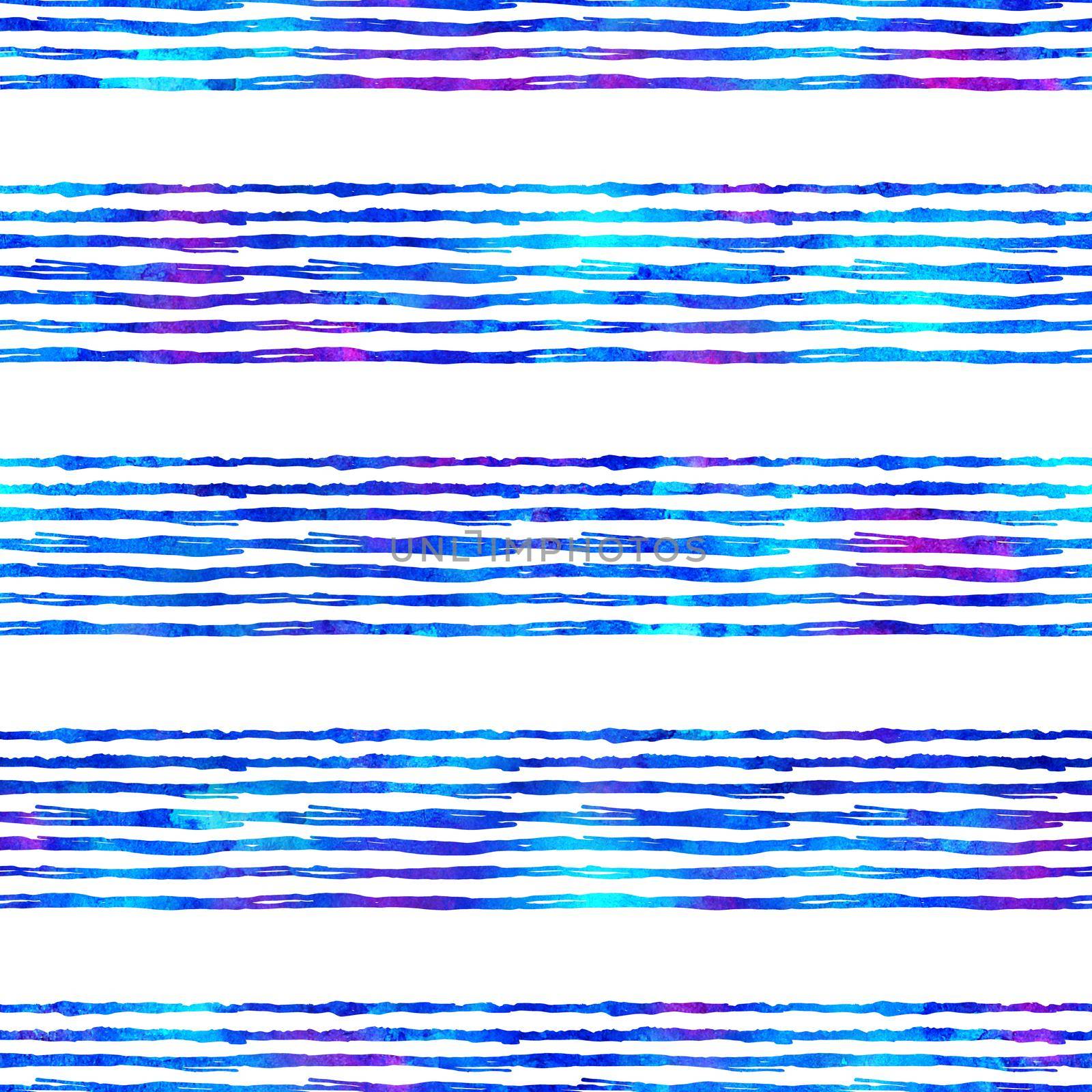 Brush Stroke Line Stripe Geometric Grung Pattern Seamless in Blue Color Background. Gunge Collage Watercolor Texture for Teen and School Kids Fabric Prints Grange Design with lines by DesignAB