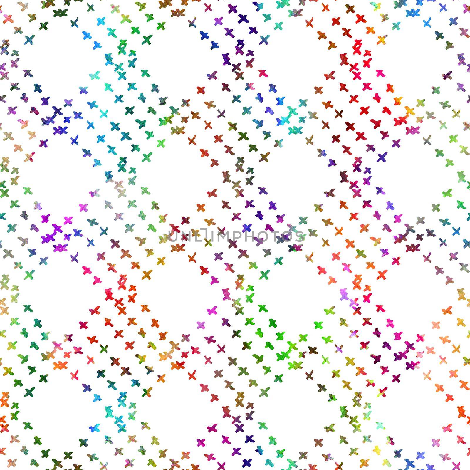 Brush Stroke Plaid Geometric Grung Pattern Seamless in Rainbow Color Check Background. Gunge Collage Watercolor Texture for Teen and School Kids Fabric Prints Grange Design with lines by DesignAB