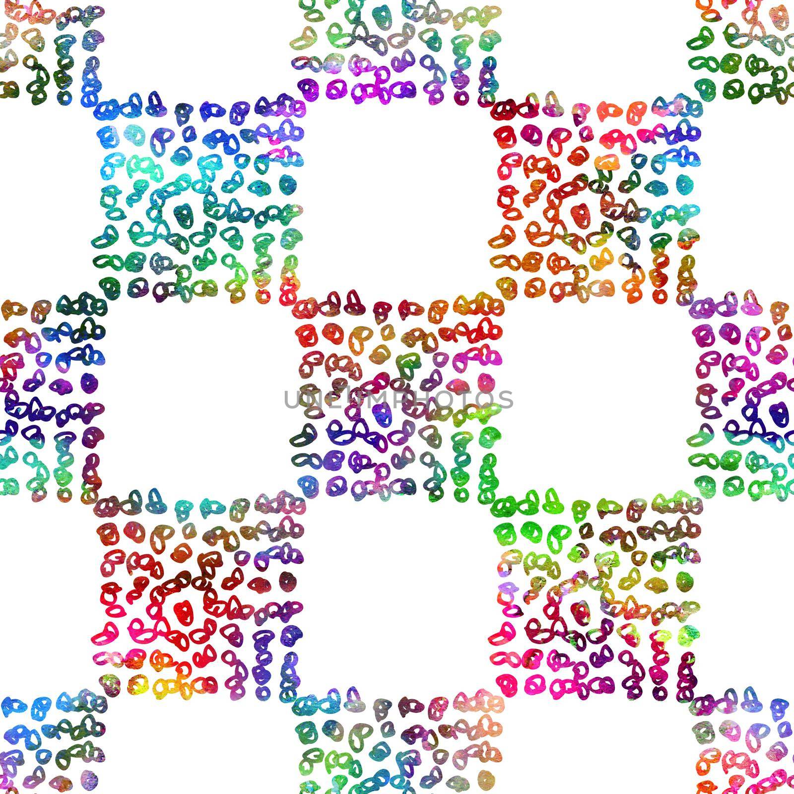 Brush Stroke Plaid Geometric Grung Pattern Seamless in Rainbow Color Check Background. Gunge Collage Watercolor Texture for Teen and School Kids Fabric Prints Grange Design with lines.