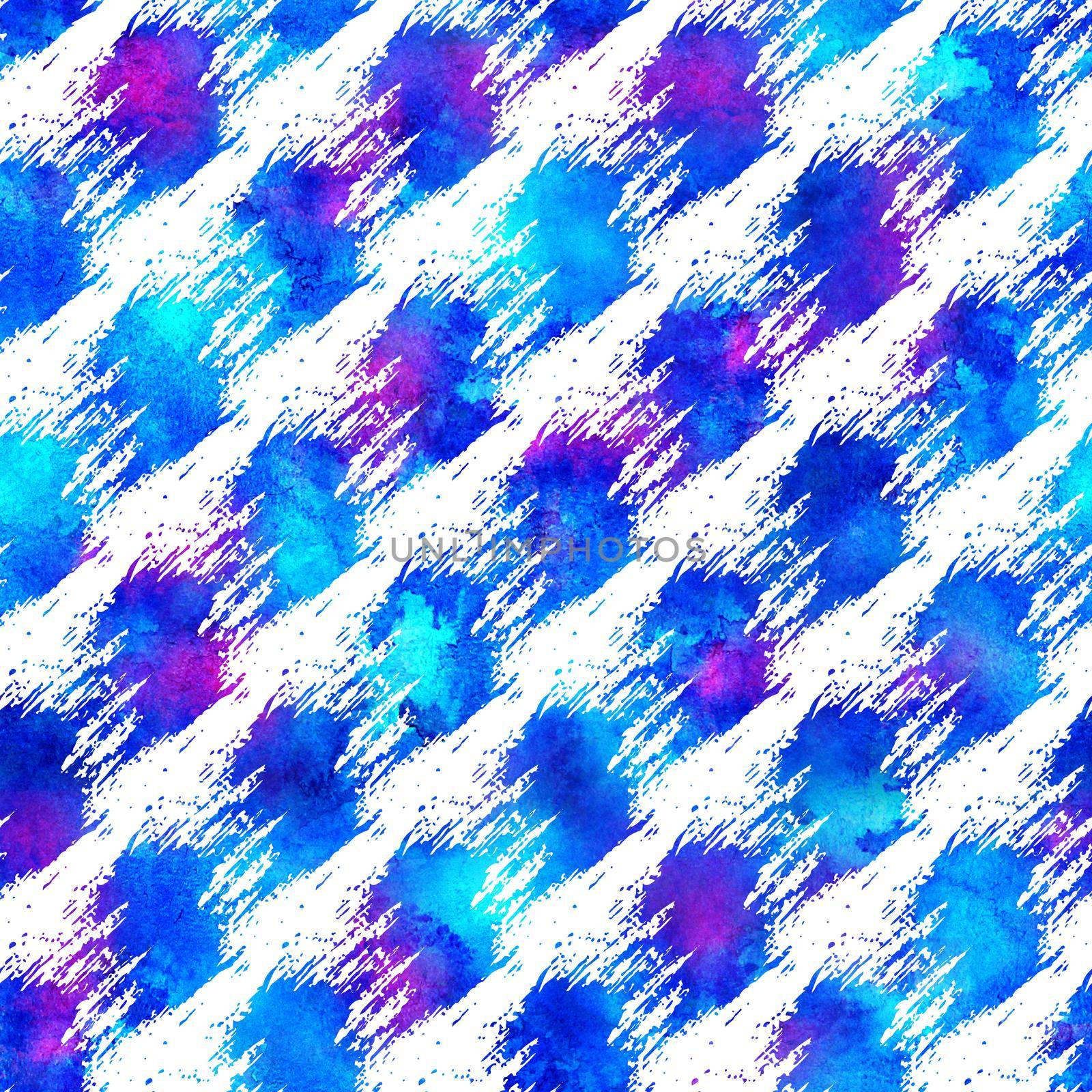 Brush Stroke Line Stripe Geometric Grung Pattern Seamless in Blue Color Background. Gunge Collage Watercolor Texture for Teen and School Kids Fabric Prints Grange Design with lines by DesignAB