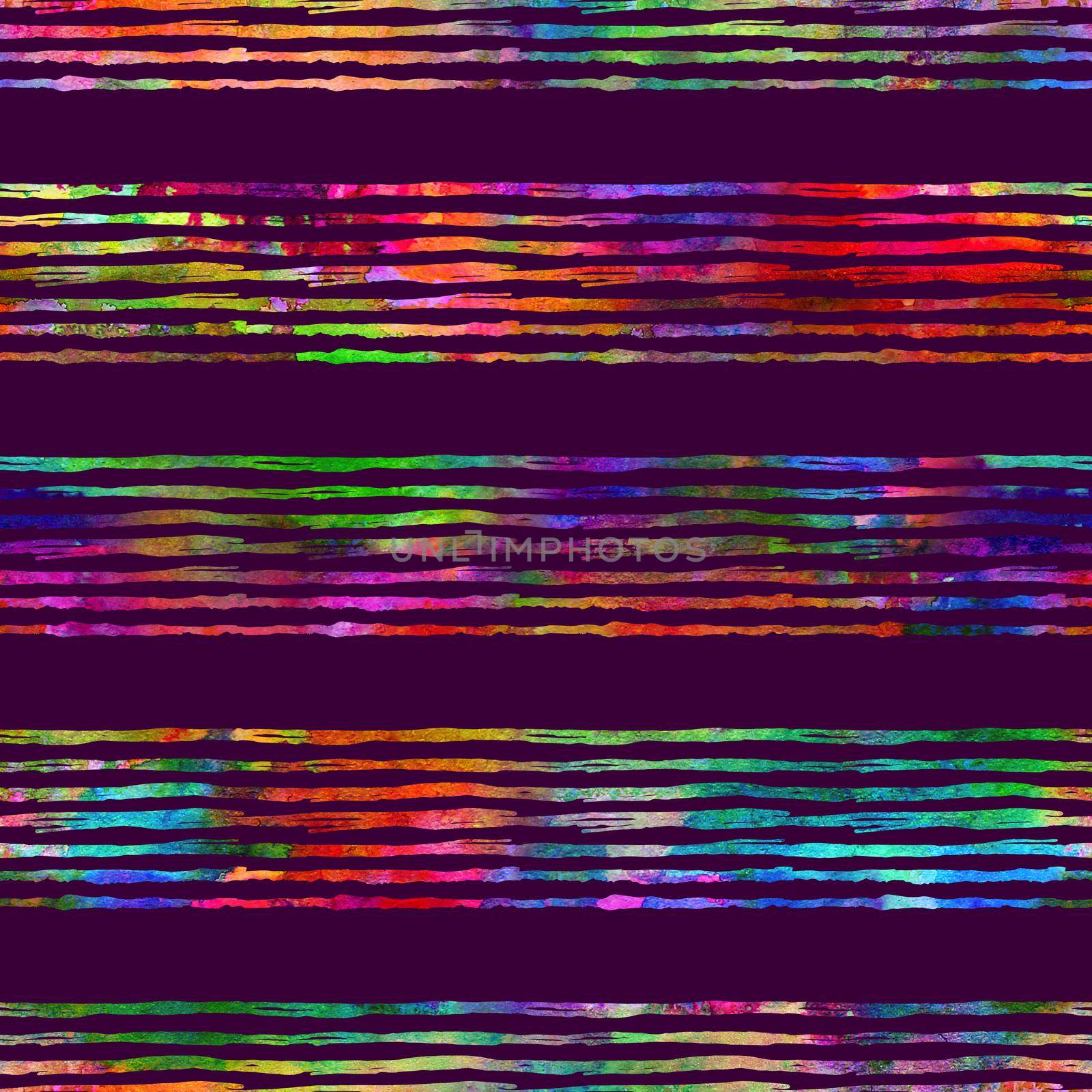 Brush Stroke Line Stripe Geometric Grung Pattern Seamless in Rainbow Color Background. Gunge Collage Watercolor Texture for Teen and School Kids Fabric Prints Grange Design with lines by DesignAB