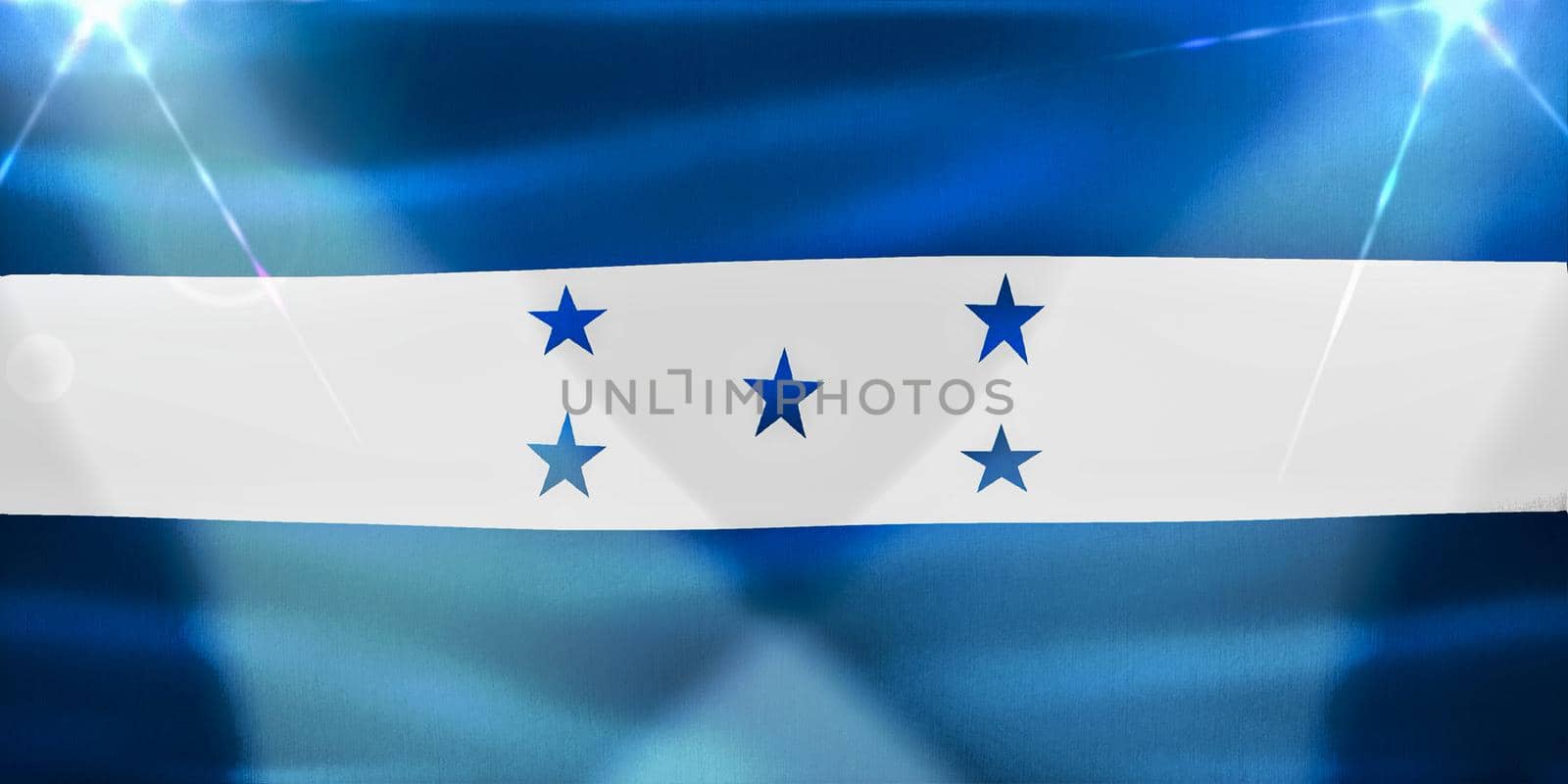 Honduras flag - realistic waving fabric flag