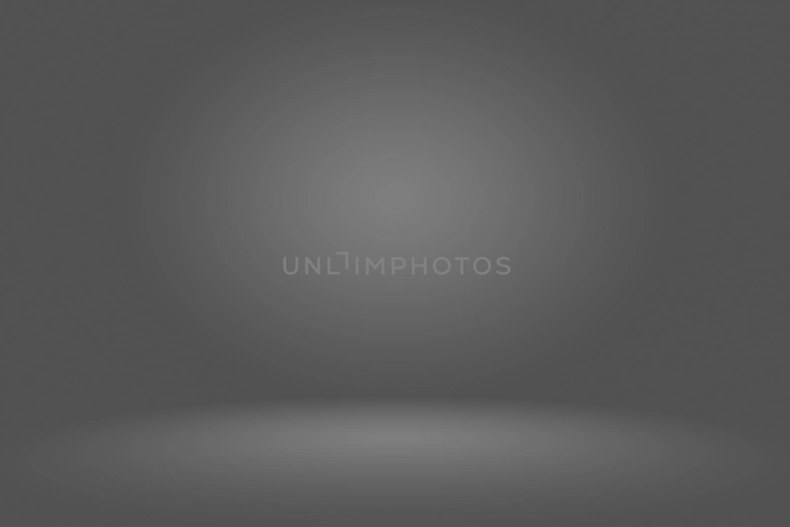 Abstract Empty Dark White Grey gradient with Black solid vignette lighting Studio wall and floor background well use as backdrop. Background empty white room with space for your text and picture.